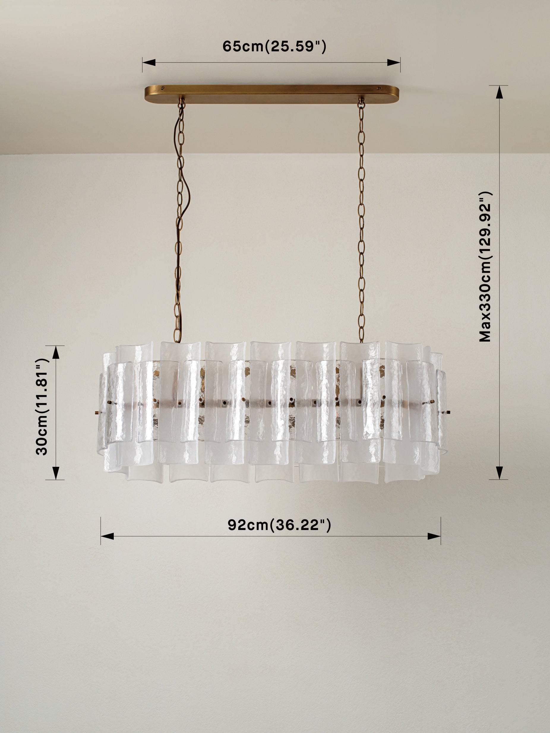 Pazo - 9 light layered textured glass oval chandelier | Chandelier | lights & lamps | US | Modern affordable designer lighting