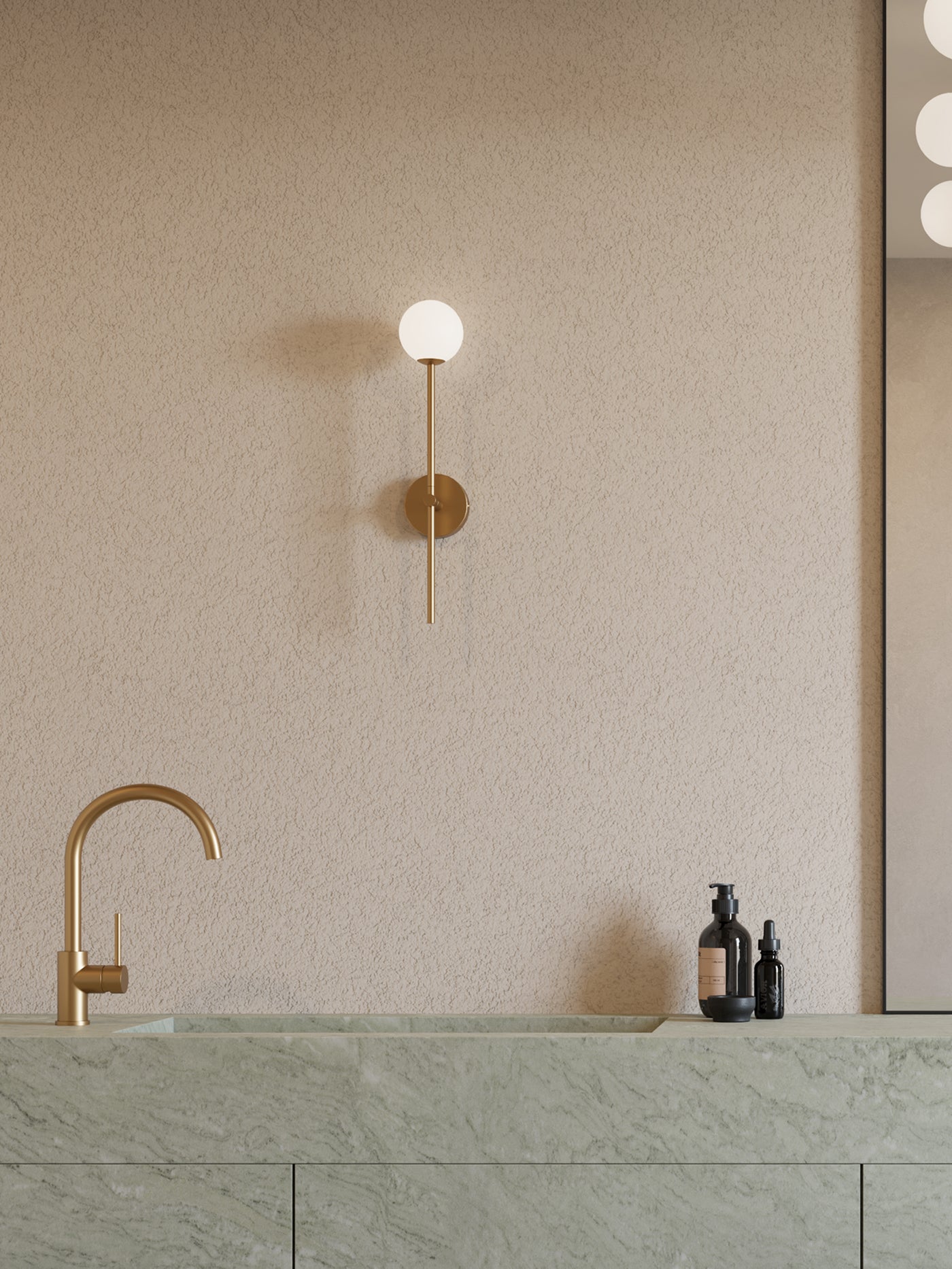 Chelso - brushed brass and opal wall light | Wall Light | Lights & Lamps Inc | Modern Affordable Designer Lighting | USA