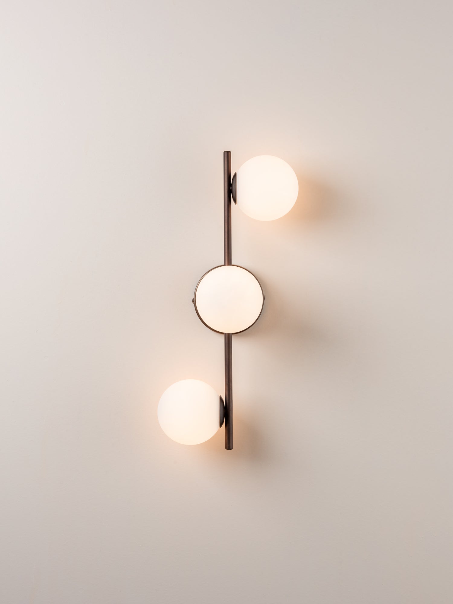 Coro - 3 light bronze and opal ceiling / wall | Ceiling Light | Lights & Lamps Inc | Modern Affordable Designer Lighting | USA