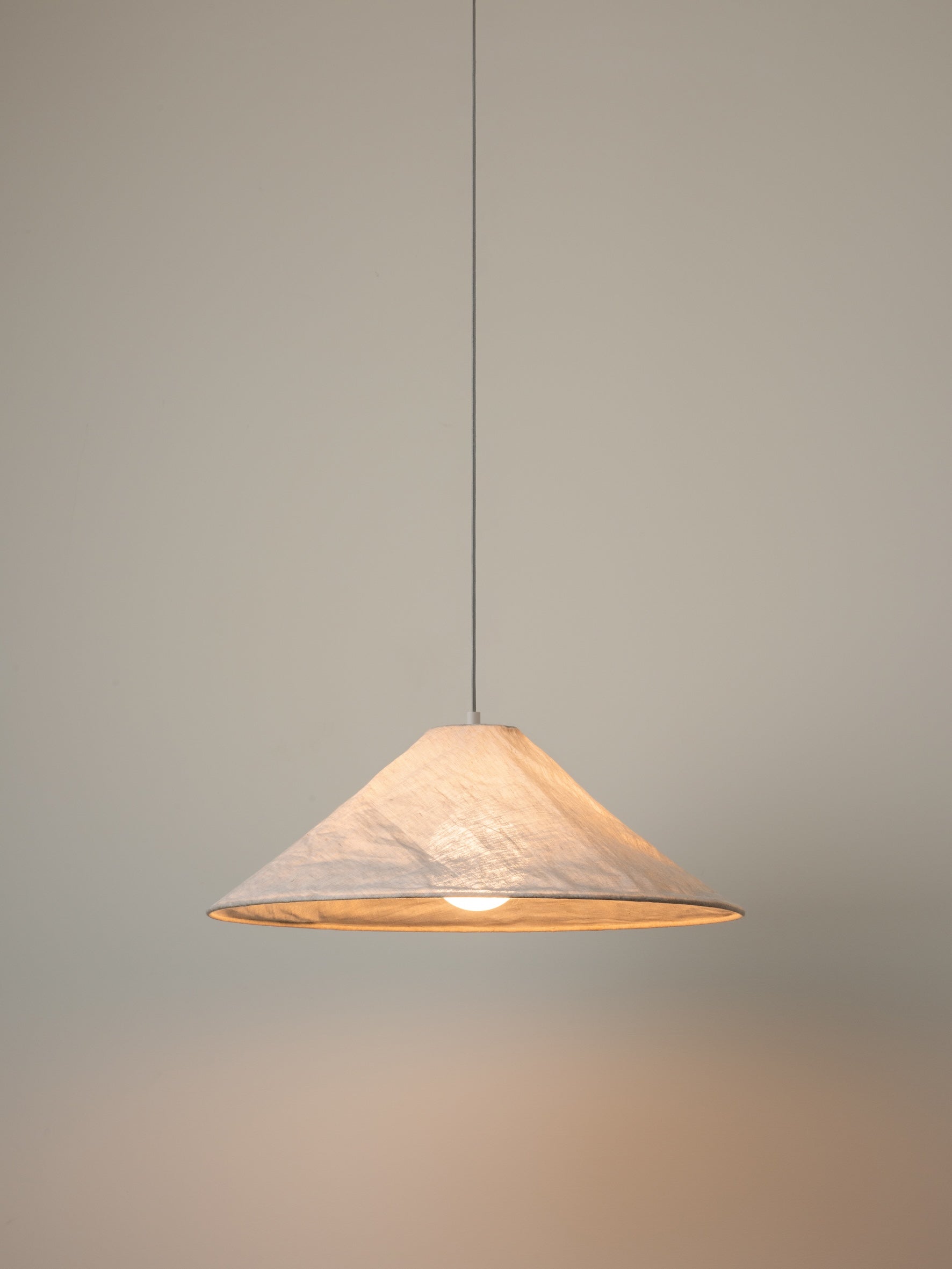 Siya - collapsible large linen pendant | Lamp shade | Lights & Lamps Inc | Modern Affordable Designer Lighting | USA