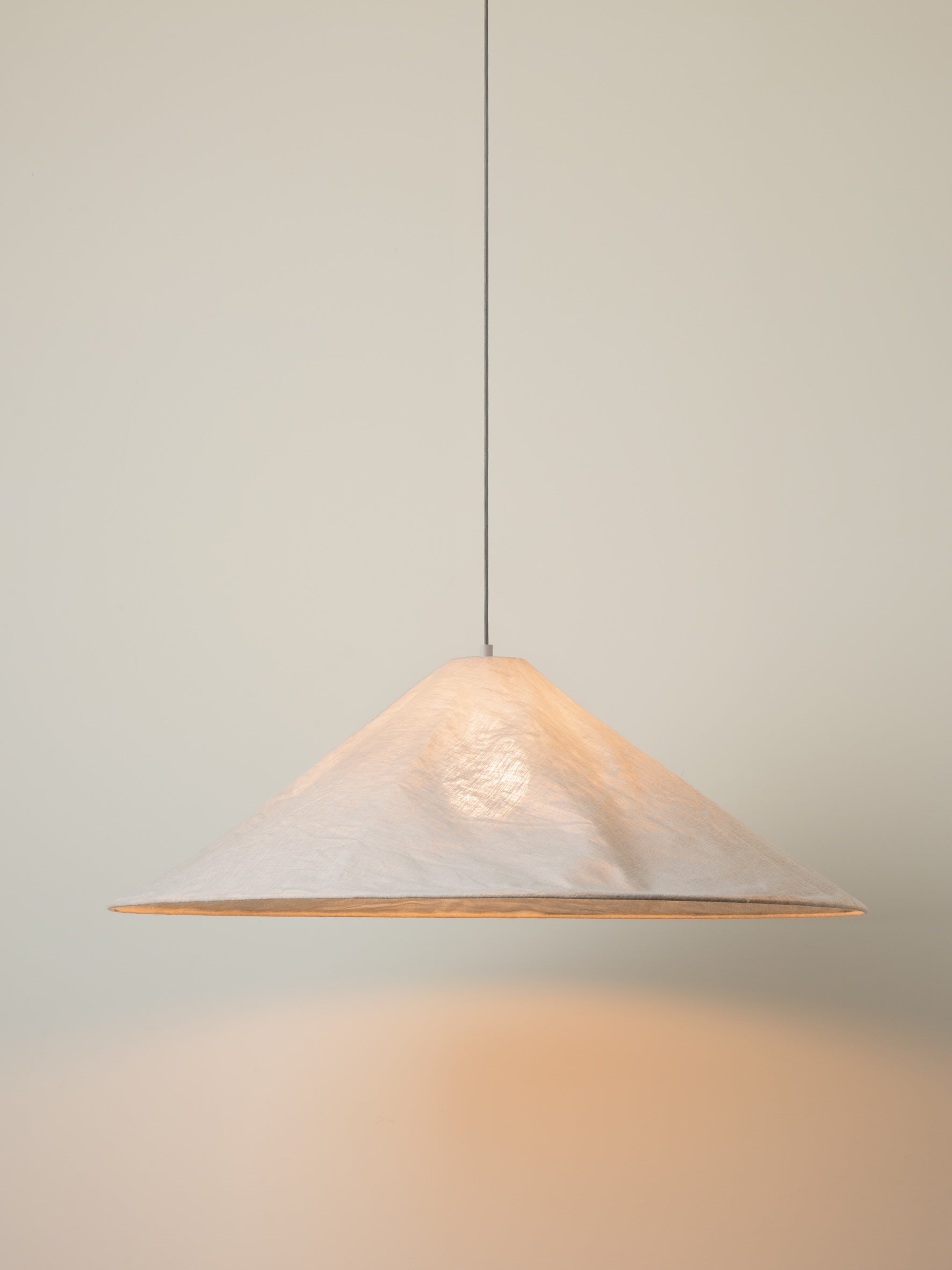 Siya - collapsible oversized linen pendant | Lamp shade | Lights & Lamps Inc | Modern Affordable Designer Lighting | USA