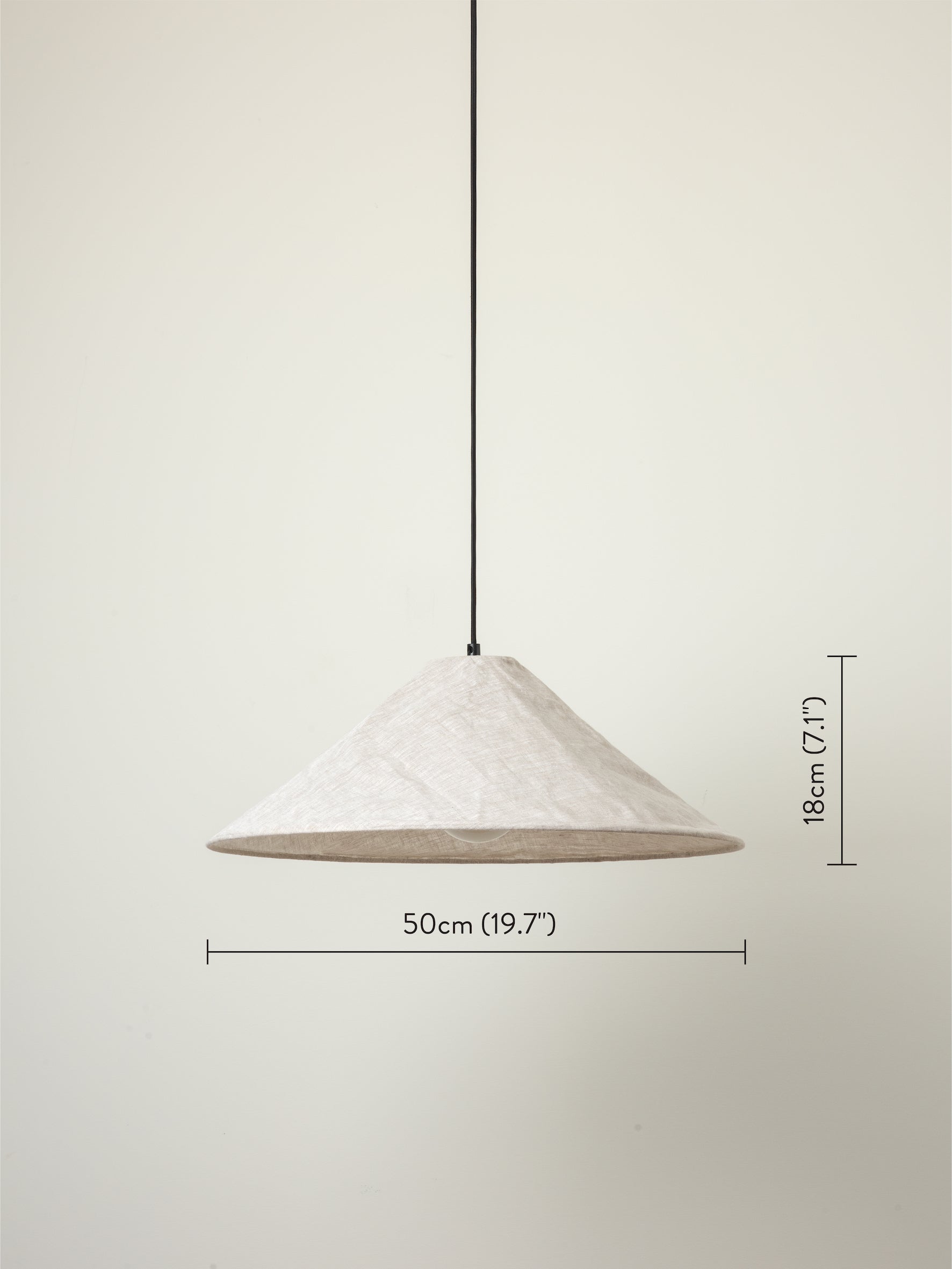 Siya - collapsible large linen lampshade