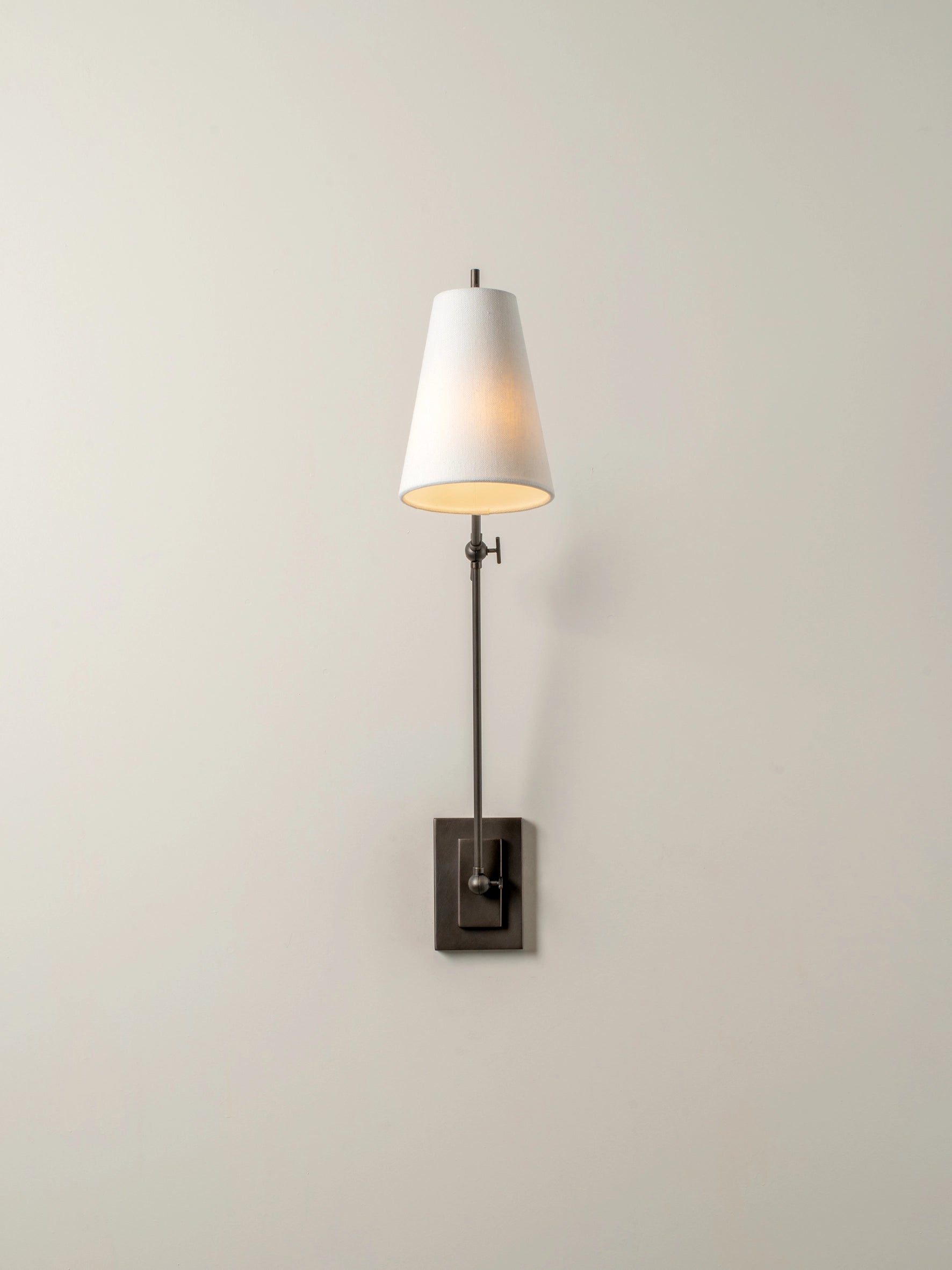 Celano - over reach bronze and linen wall light | Wall light | lights & lamps | Modern affordable designer lighting