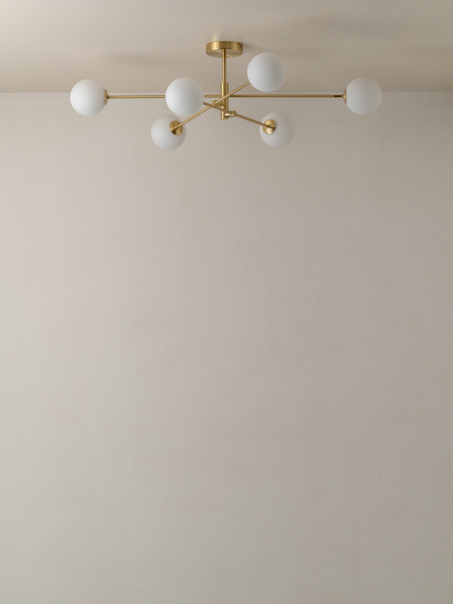 Chelso - 6 light brass and opal pendant | Ceiling Light | Lights & Lamps | USA | Modern Affordable Designer Lighting