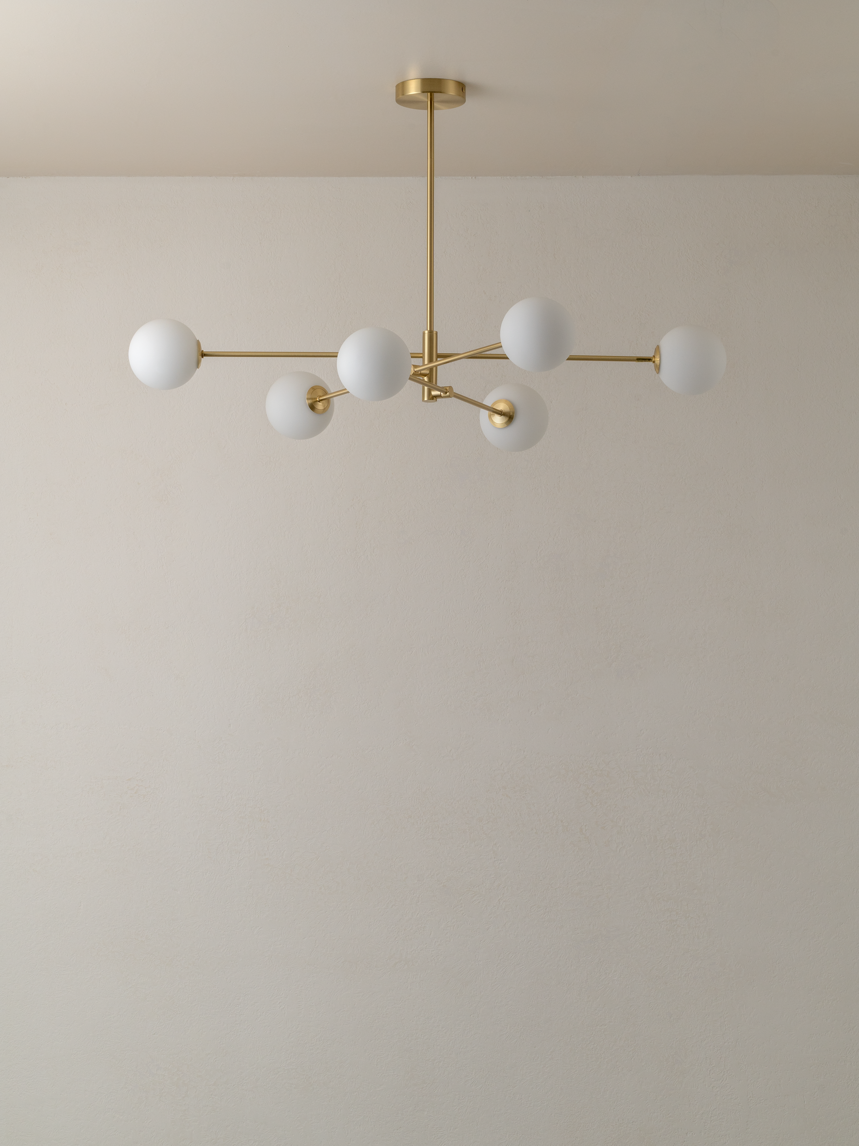 Chelso - 6 light brass and opal pendant | Ceiling Light | Lights & Lamps | USA | Modern Affordable Designer Lighting