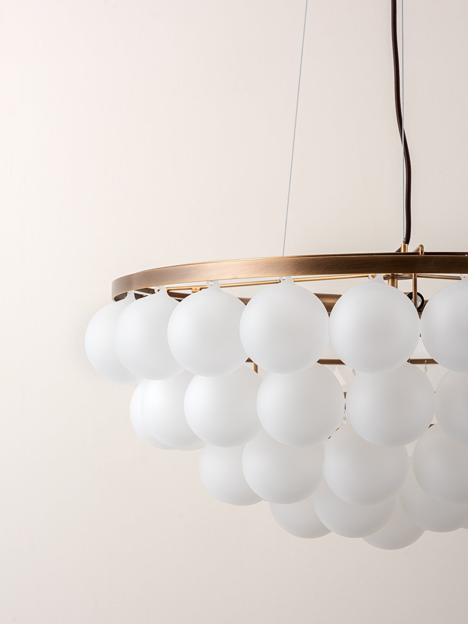 Cloudia - 5 Light large white frosted brass chandelier | Chandelier | Lights & Lamps Inc | Modern Affordable Designer Lighting | USA