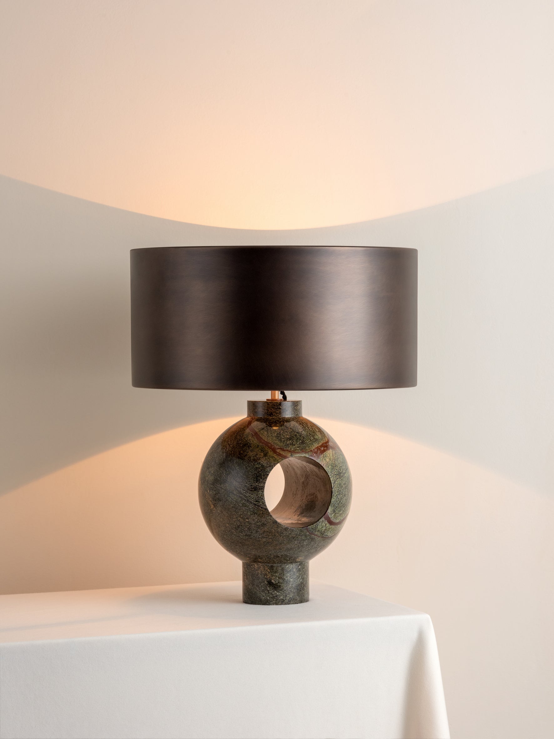 Editions marble lamp with + bronze shade | Table Lamp | Lights & Lamps Inc | Modern Affordable Designer Lighting | USA