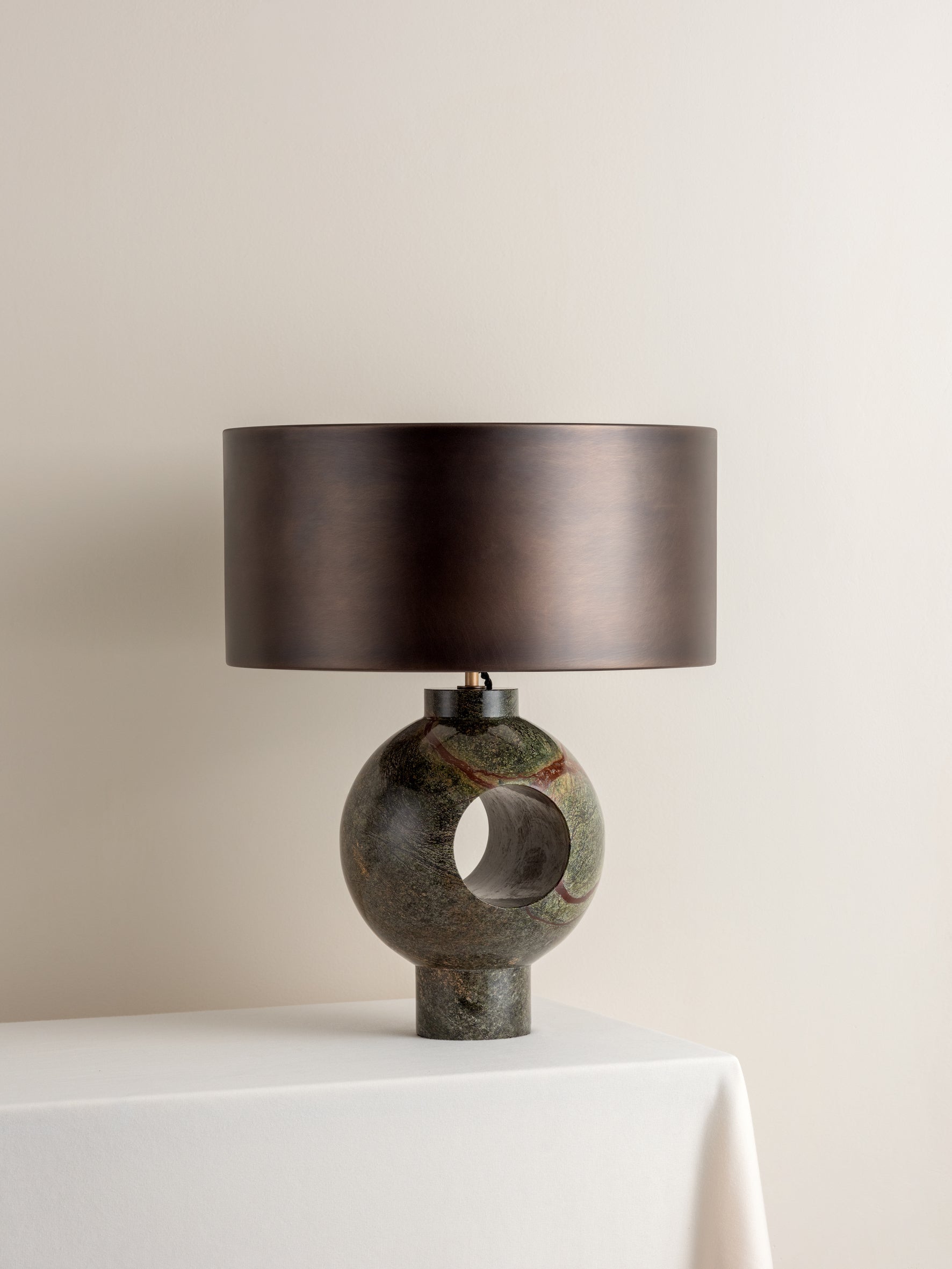 Editions marble lamp with + bronze shade | Table Lamp | Lights & Lamps Inc | Modern Affordable Designer Lighting | USA