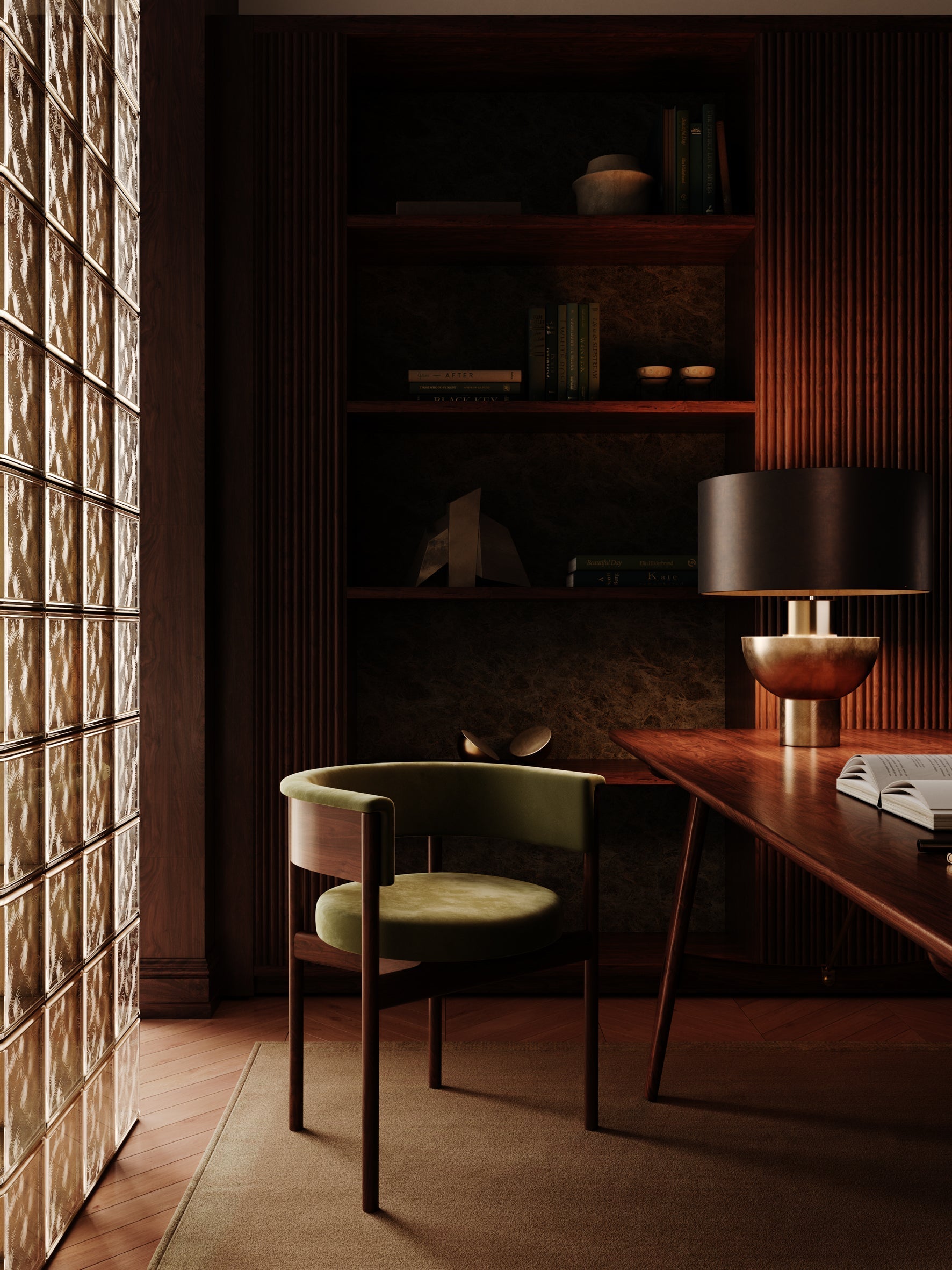 Editions brass lamp with + bronze shade | Table Lamp | Lights & Lamps Inc | Modern Affordable Designer Lighting | USA