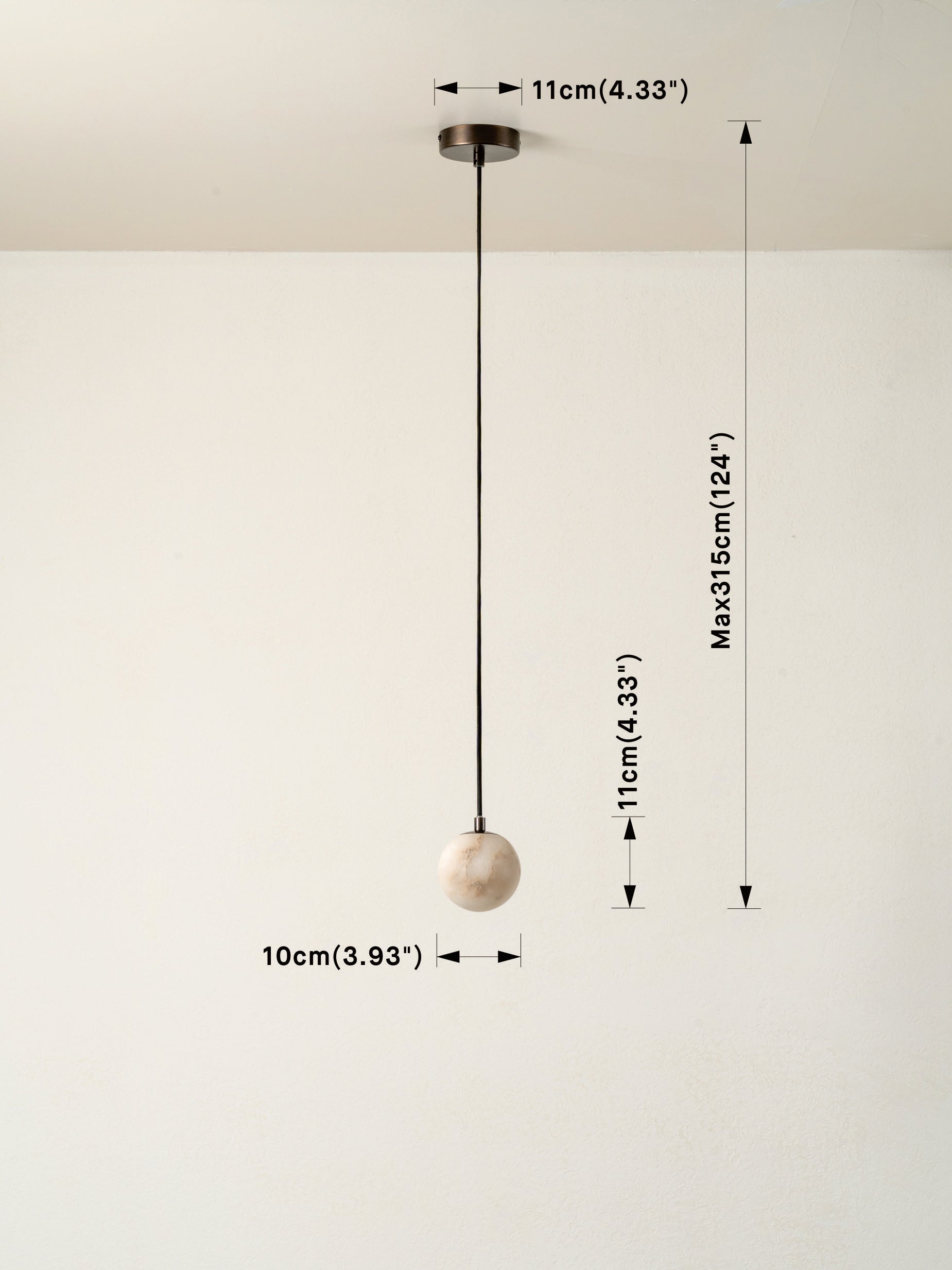 Globa - alabaster glass and bronze ceiling pendant | Pendant | lights & lamps | US | Modern affordable designer lighting
