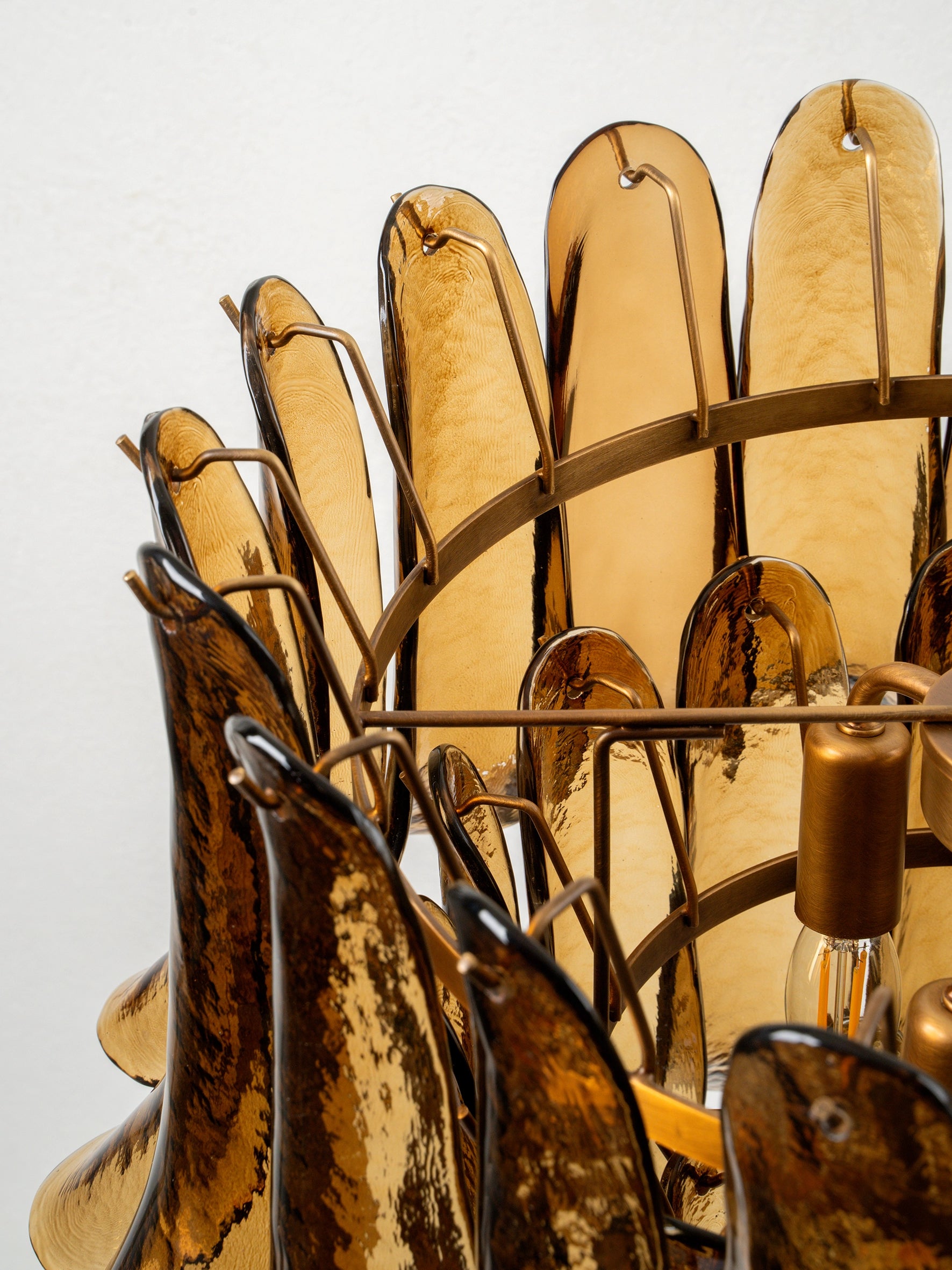 Lonso - 4 light aged brass and smoked brown glass chandelier | Chandlier | lights & lamps | US | Modern affordable designer lighting