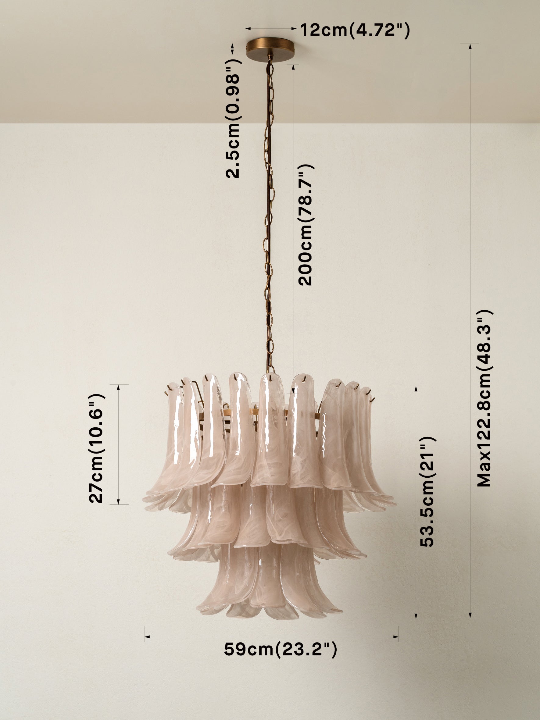 Lonso taupe chandelier