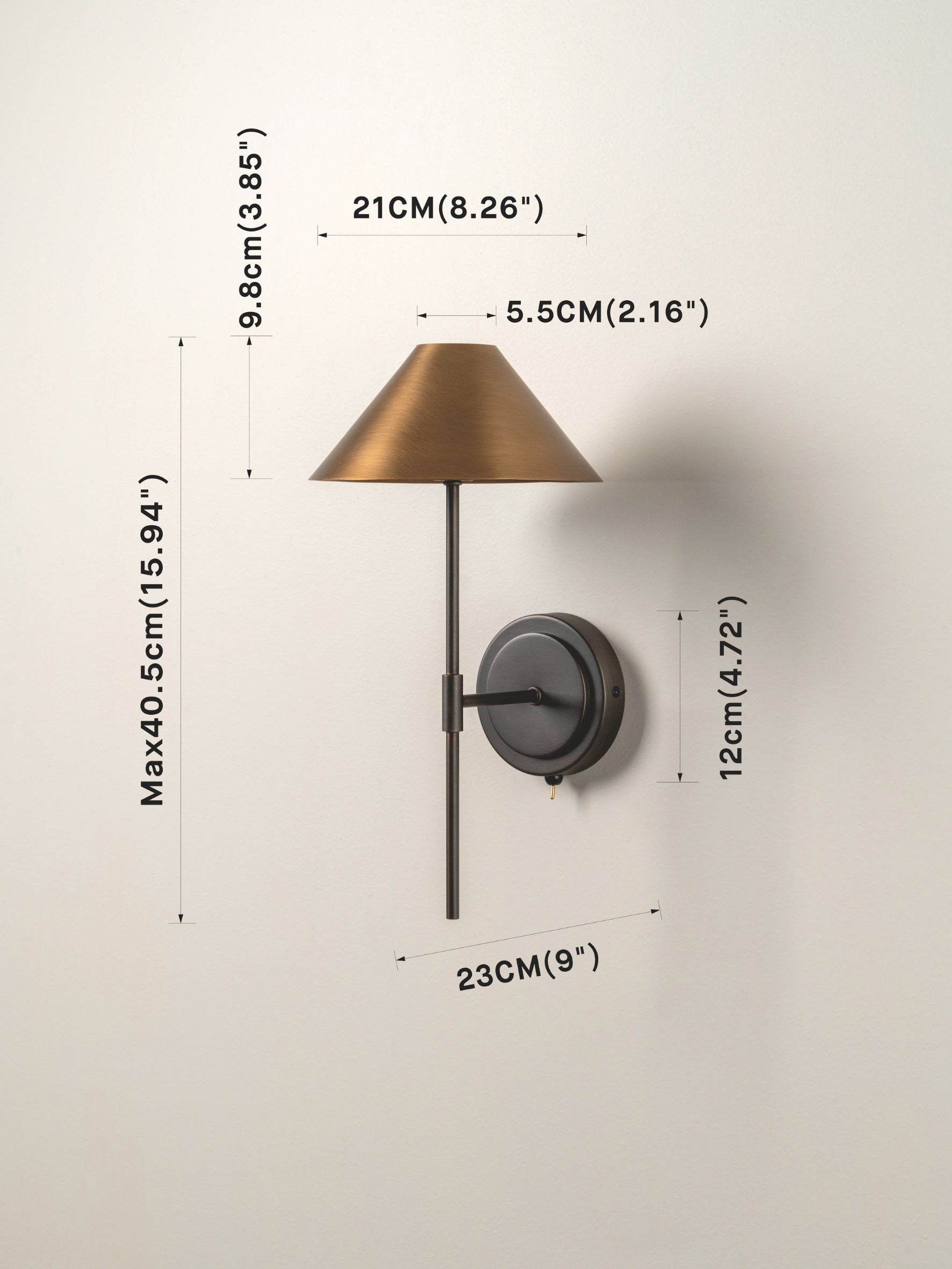 Orta - aged brass and bronze wall light | Wall light | lights & lamps | US | Modern affordable designer lighting