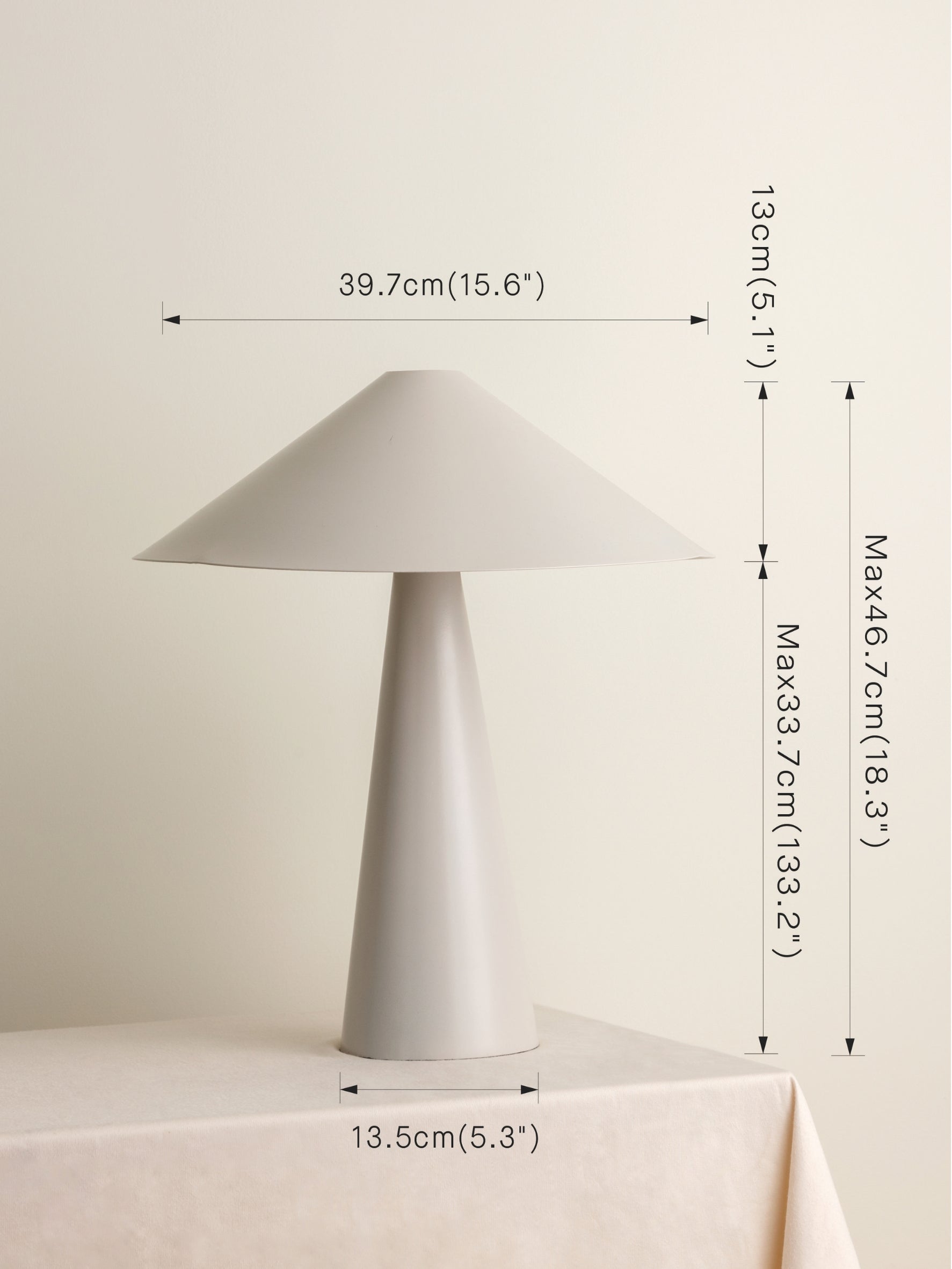 Orta - 1 light warm white cone table lamp | Table Lamp | Lights & Lamps Inc | Modern Affordable Designer Lighting | USA