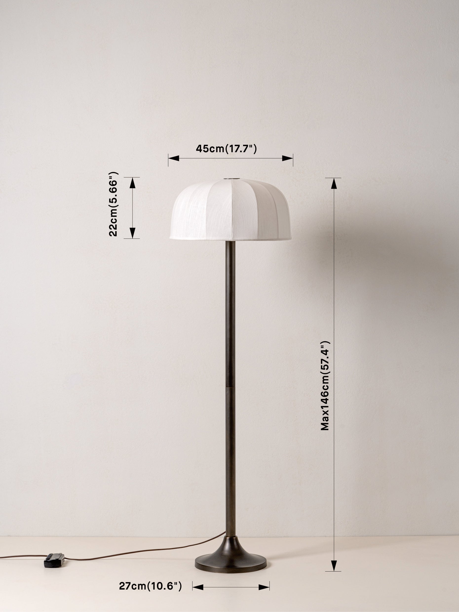 Ottino - bronze and linen floor lamp | Floor lamp | lights & lamps | US | Modern affordable designer lighting