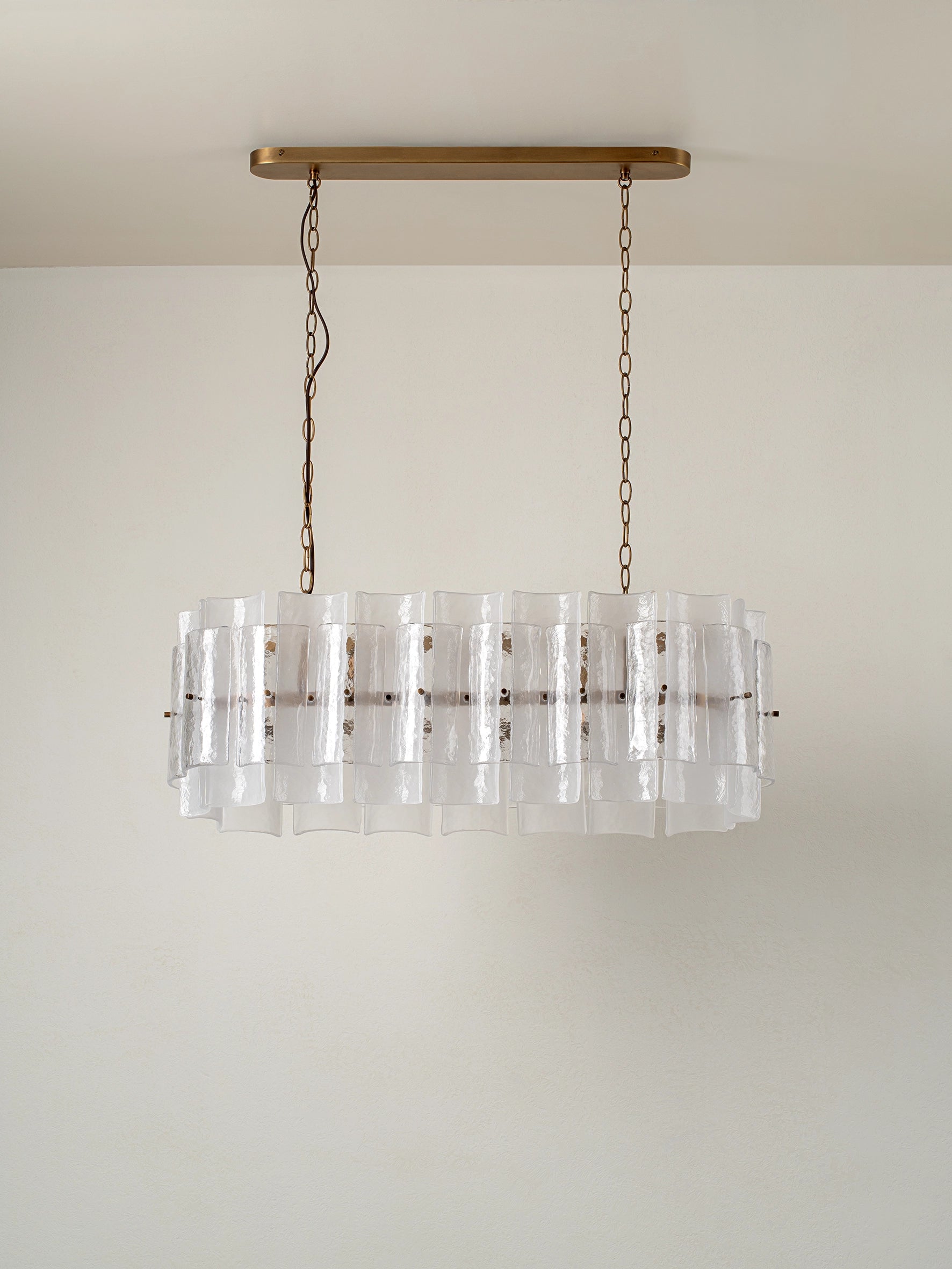 Pazo - 9 light layered textured glass oval chandelier | Chandelier | lights & lamps | US | Modern affordable designer lighting