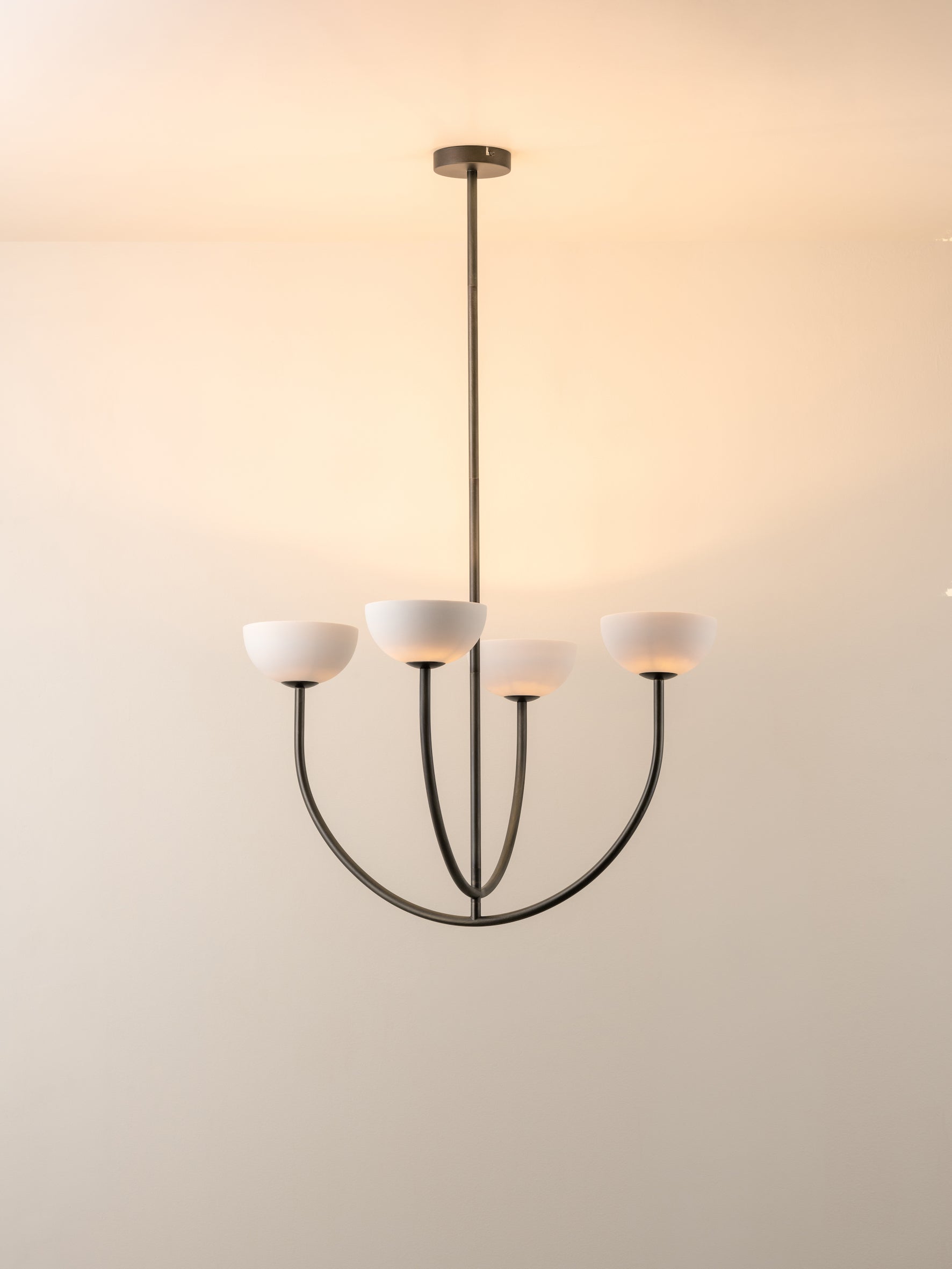 Ruzo - 4 light bronze ceiling pendant | Chandelier | Lights & Lamps Inc | Modern Affordable Designer Lighting | USA