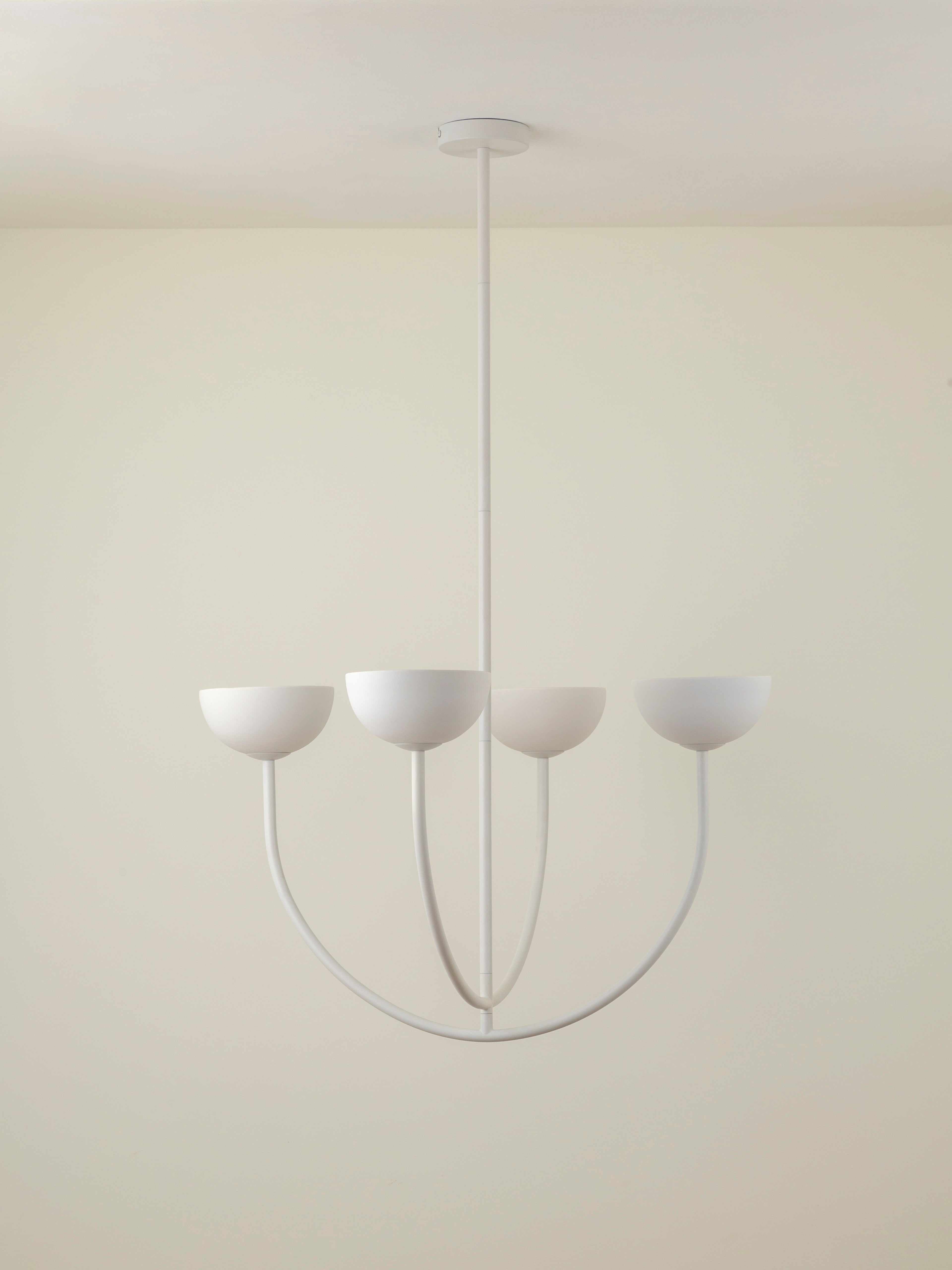 Ruzo - 4 light warm white porcelain ceiling pendant | Chandelier | Lights & Lamps Inc | Modern Affordable Designer Lighting | USA