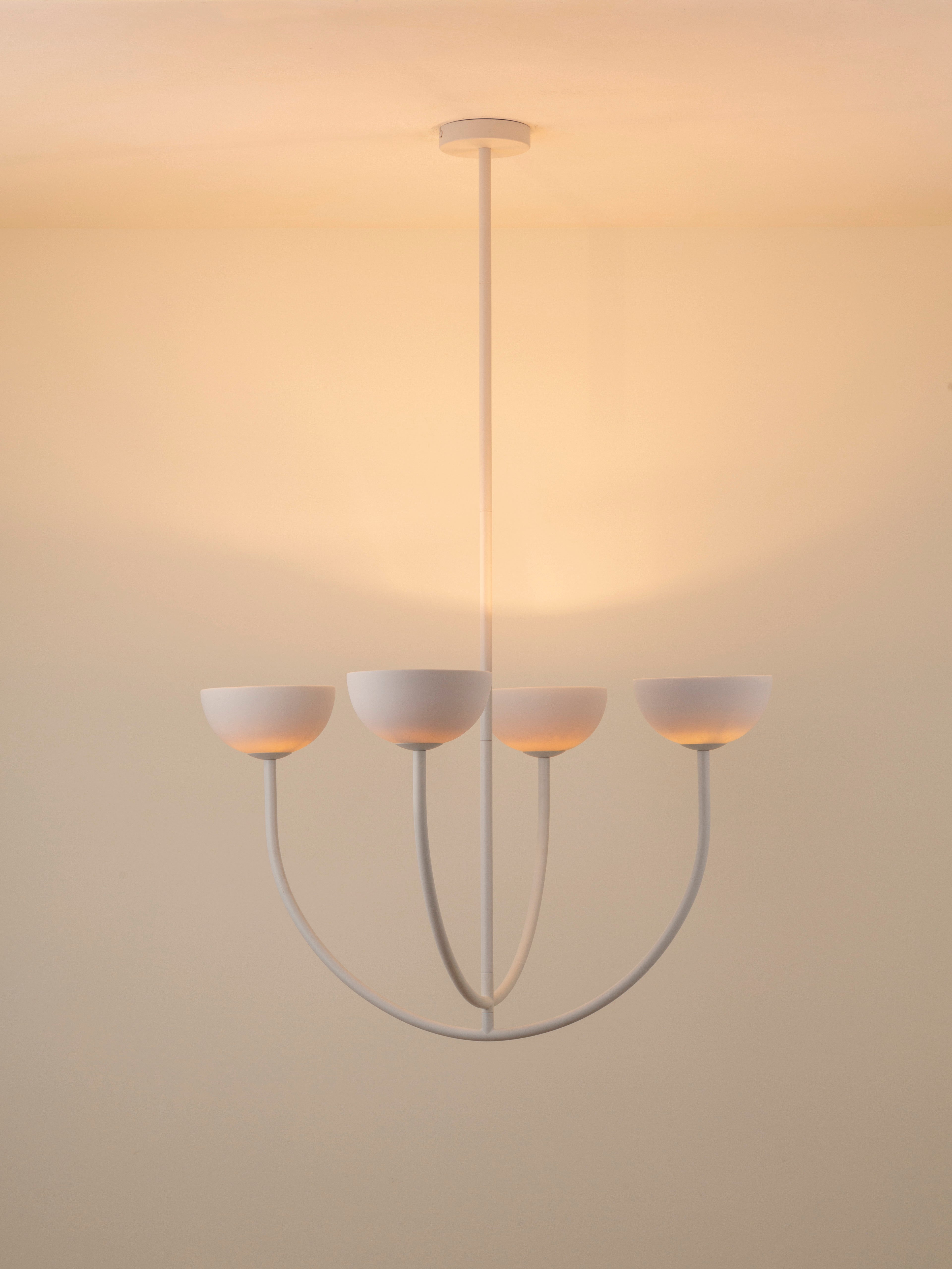Ruzo - 4 light warm white porcelain ceiling pendant | Chandelier | Lights & Lamps Inc | Modern Affordable Designer Lighting | USA