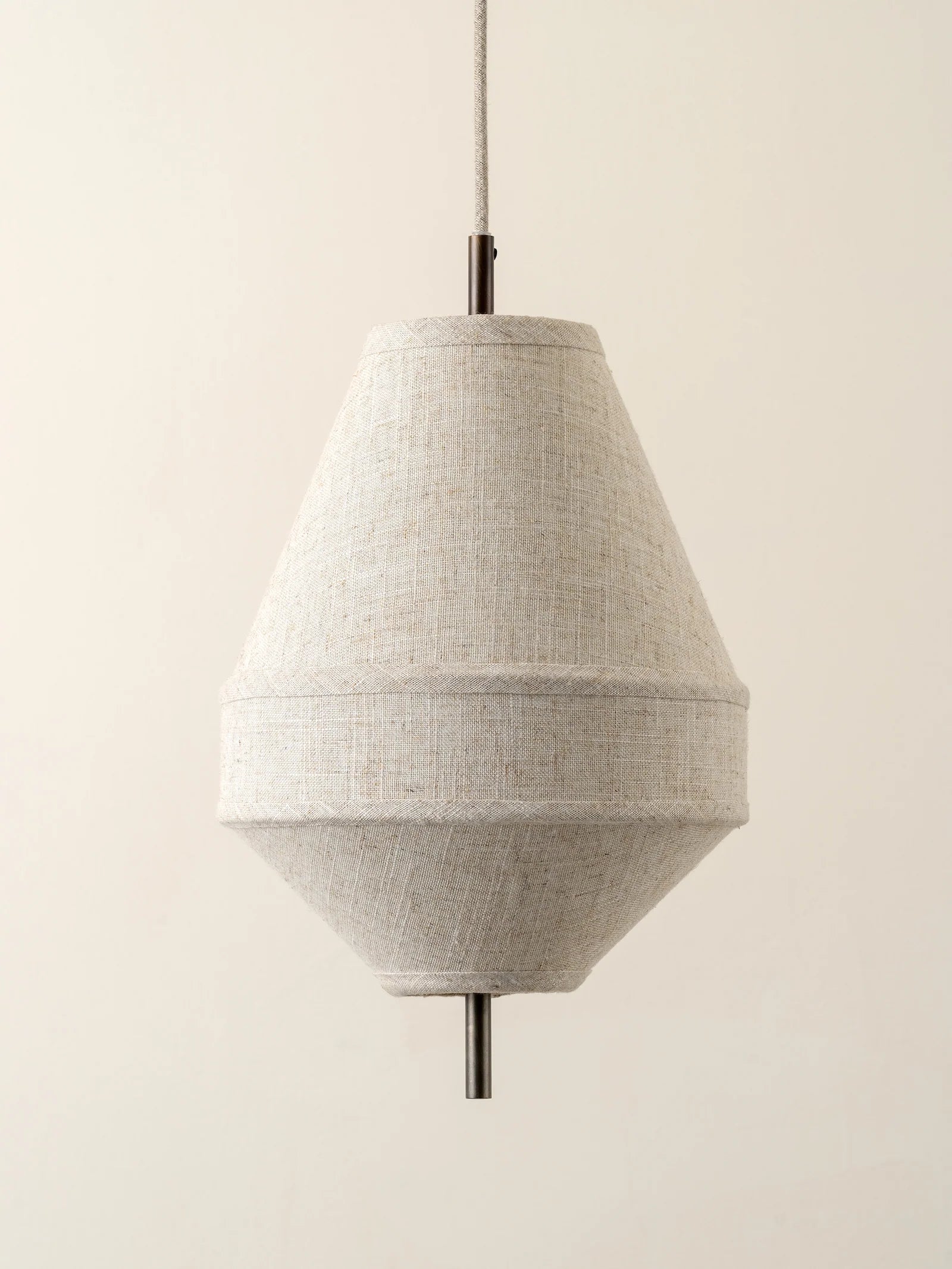 Solara - small aged brass and layered natural linen pendant | Ceiling Light | Lights & Lamps | US | Modern Affordable Designer Lighting