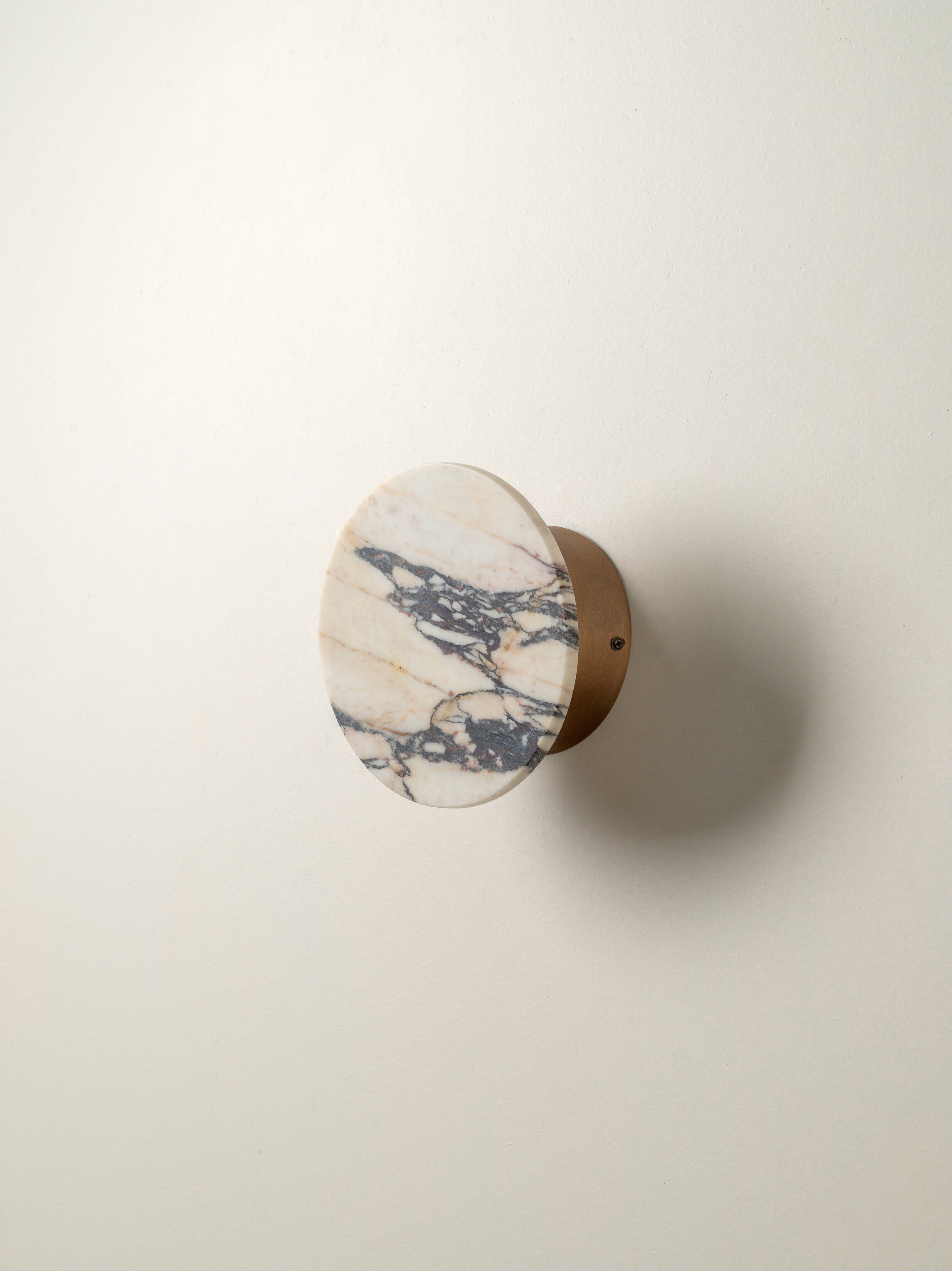Santi - Calacatta Viola marble and aged brass wall light | Wall light | lights & lamps | Modern affordable designer lighting