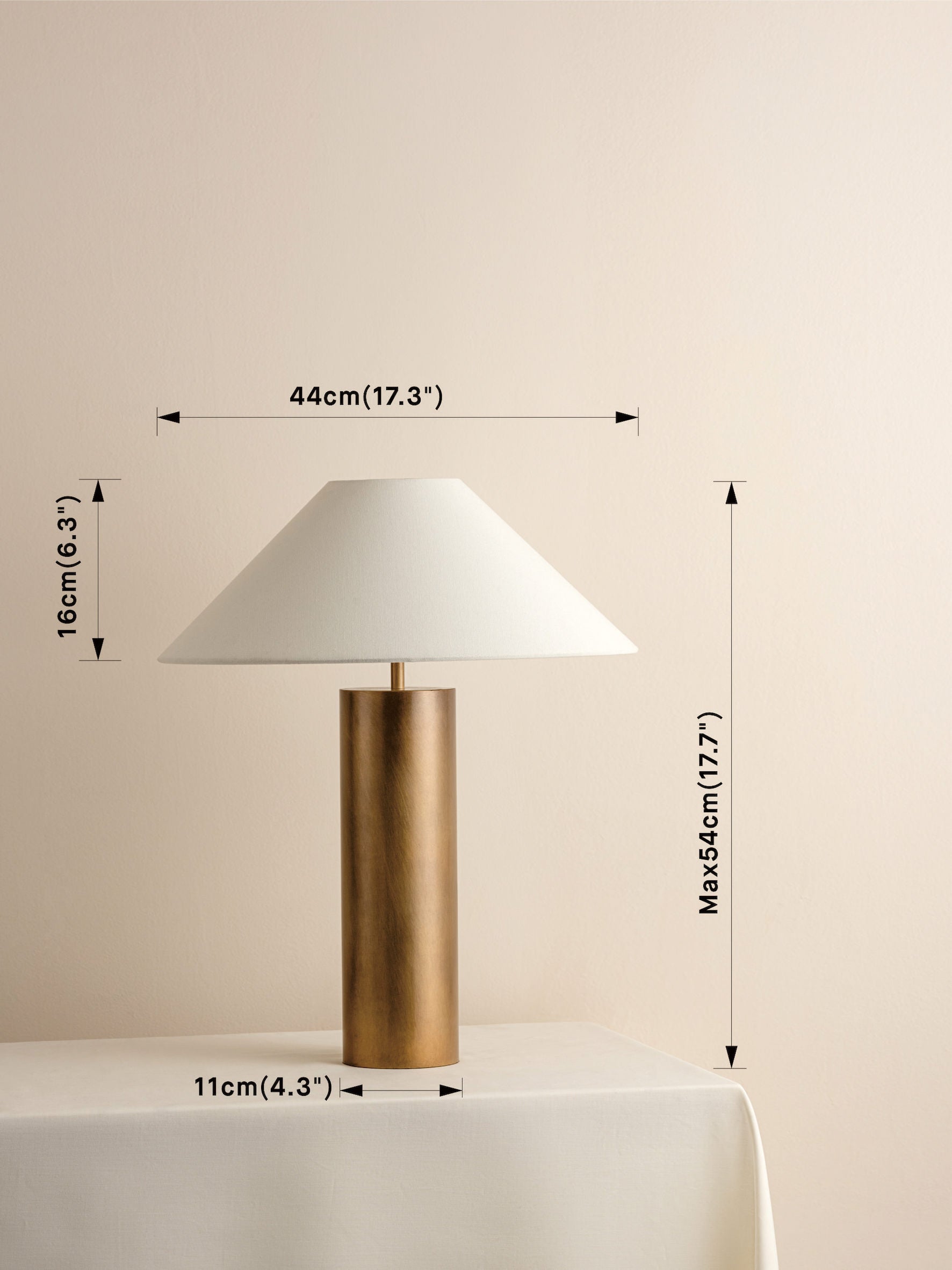 Bleeker - aged brass and linen table lamp | Table Lamp | Lights & Lamps Inc | Modern Affordable Designer Lighting | USA