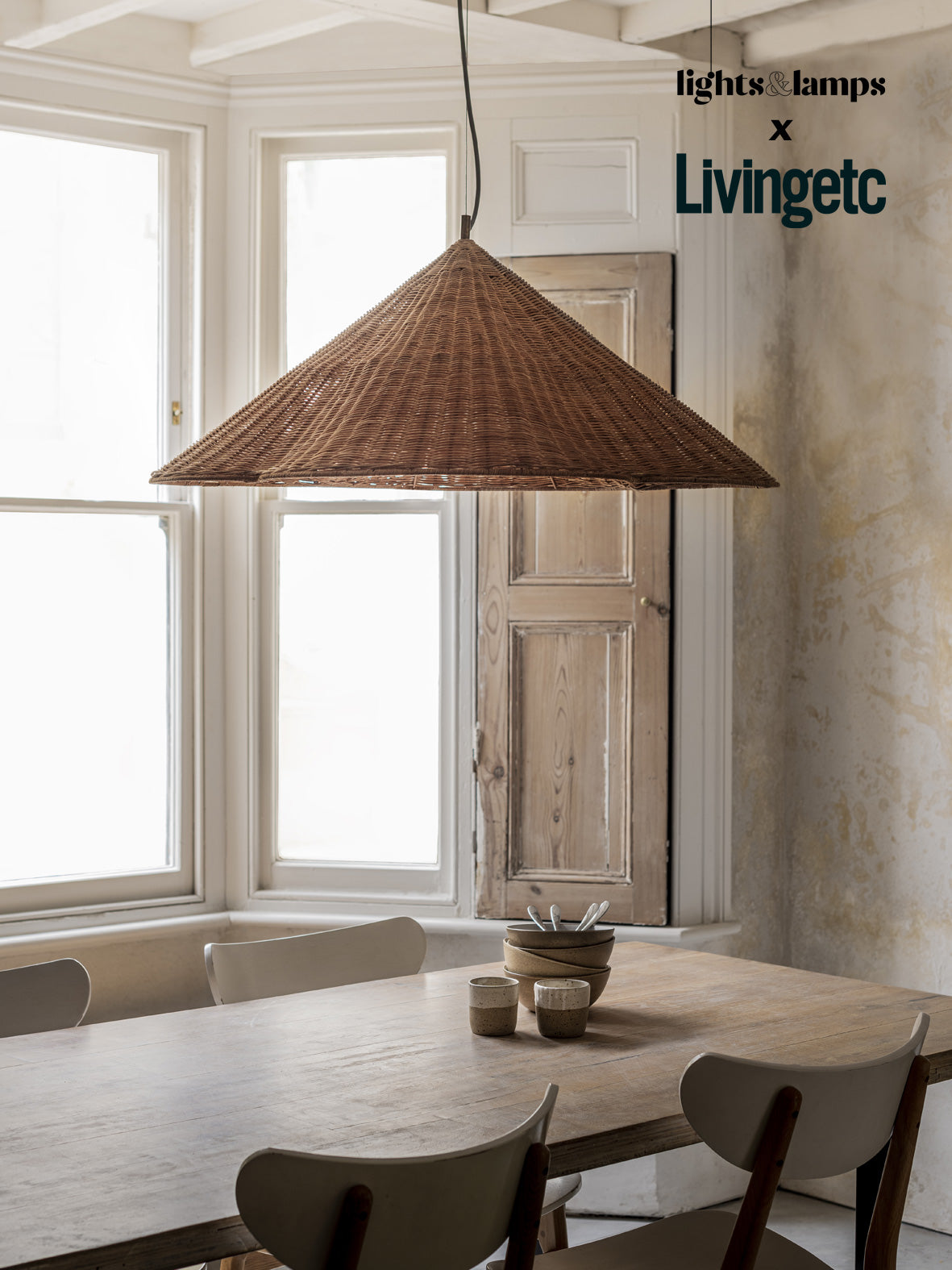 Bardi - 1 light oversized scalloped rattan pendant | Ceiling Light | Lights & Lamps Inc | Modern Affordable Designer Lighting | USA