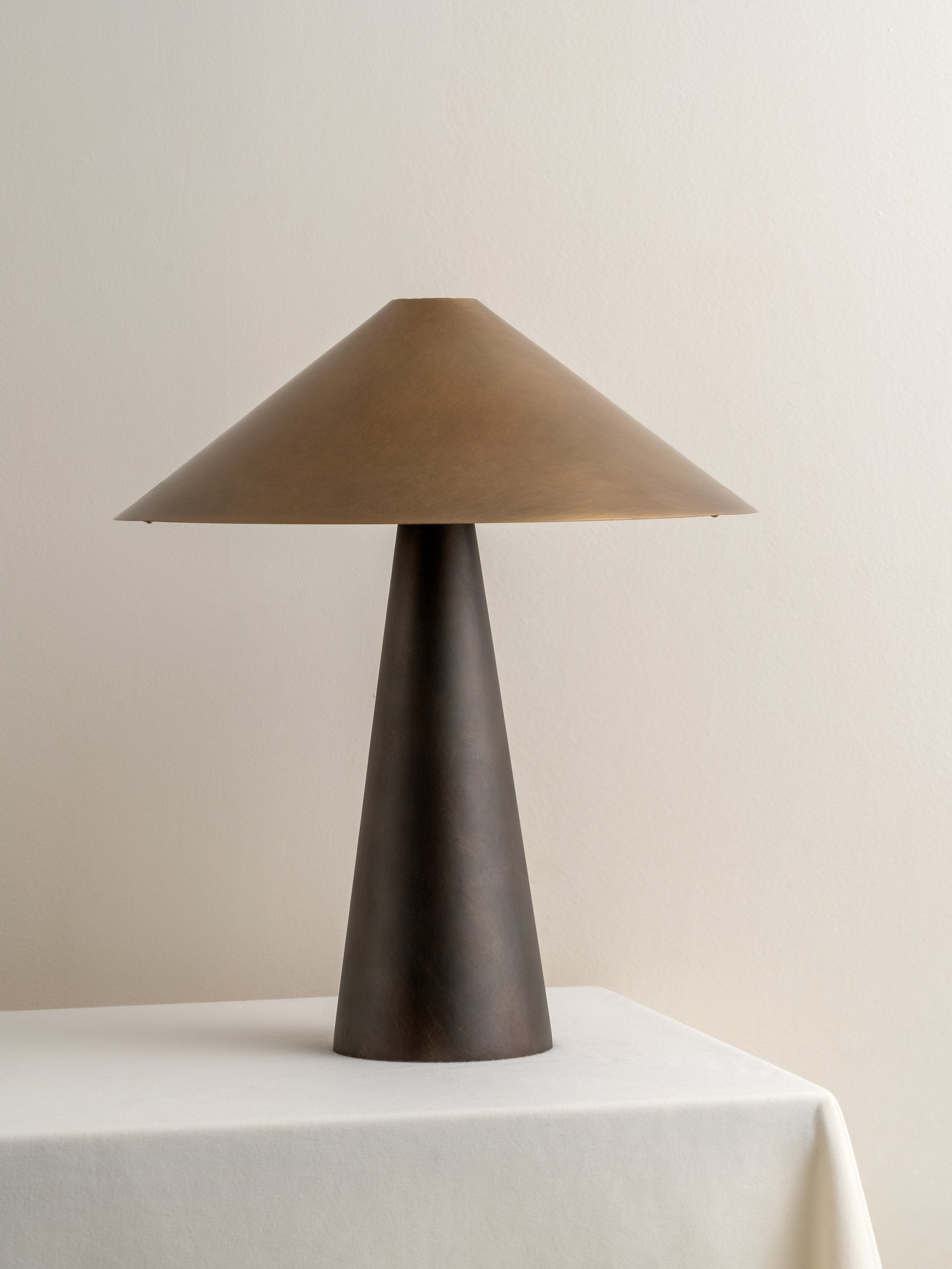 Orta - aged brass and bronze cone table lamp | Table Lamp | Lights & Lamps Inc | Modern Affordable Designer Lighting | USA