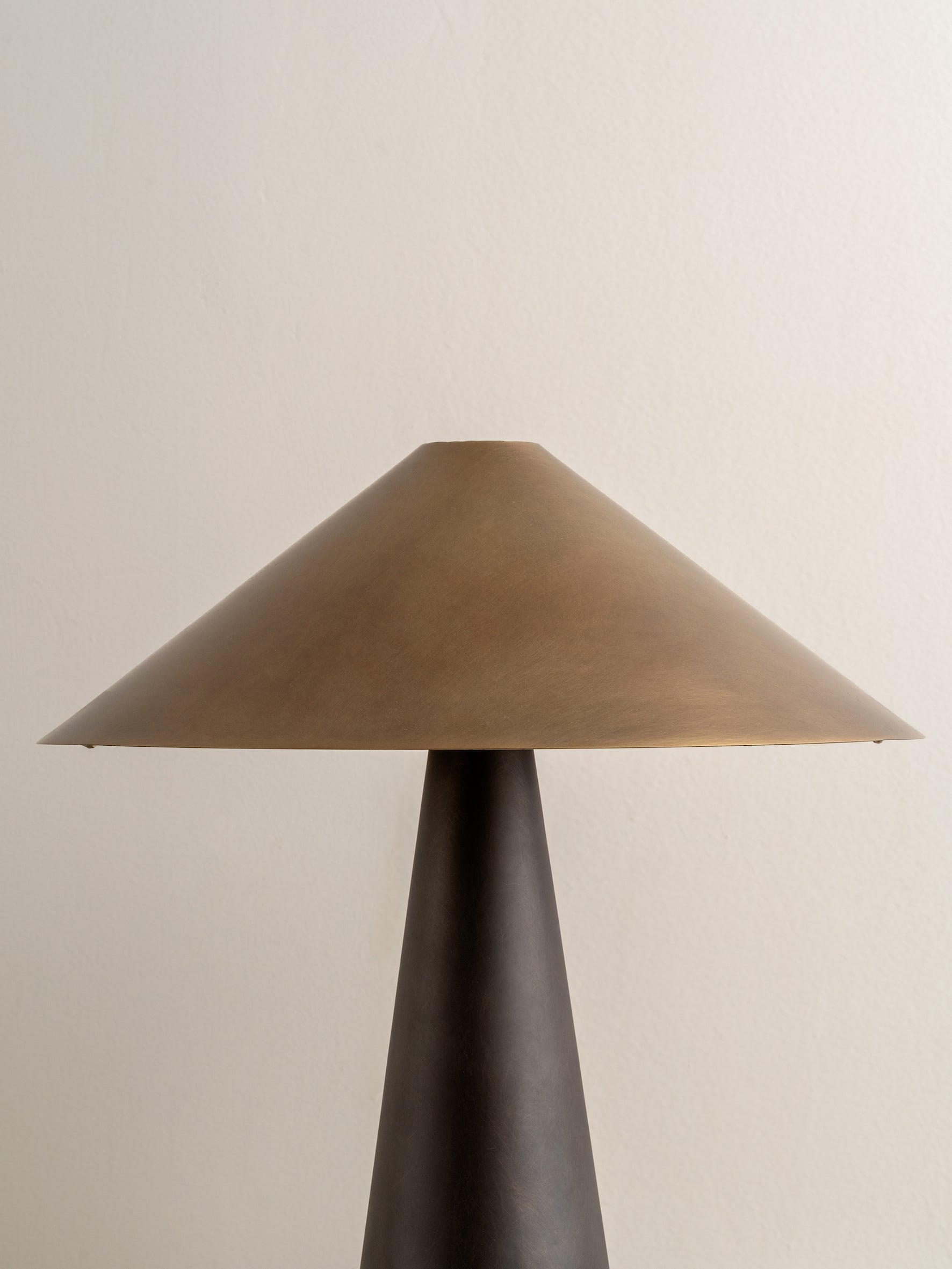 Orta - aged brass and bronze cone table lamp | Table Lamp | Lights & Lamps Inc | Modern Affordable Designer Lighting | USA