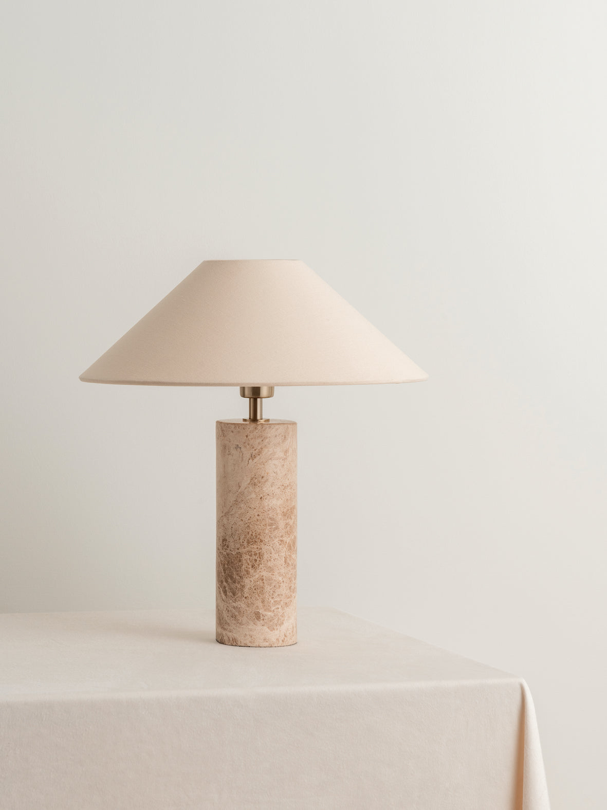 Denari - 1 light small brown marble cylinder table lamp | Table Lamp | Lights & Lamps Inc | Modern Affordable Designer Lighting | USA