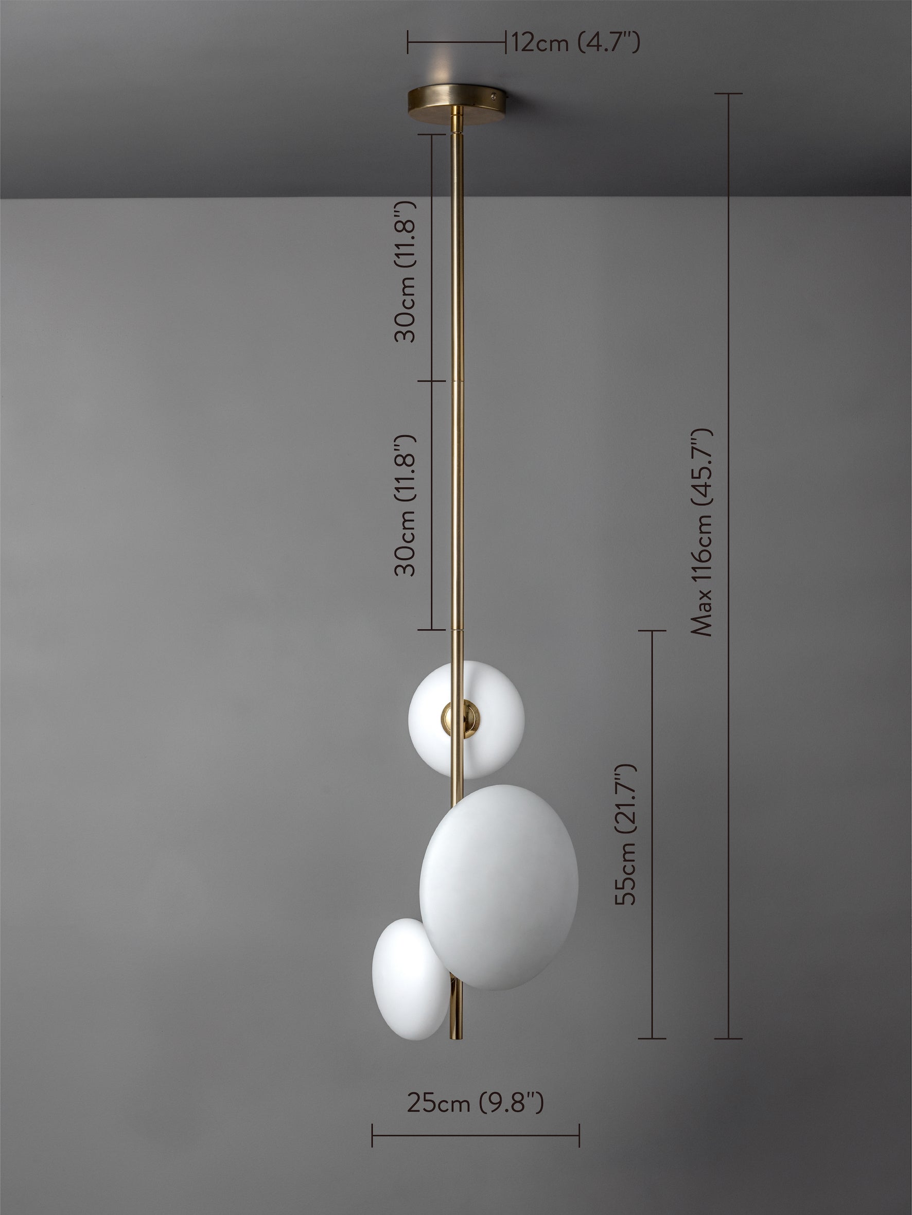 Imperial - 3 light brass and opal pendant | Ceiling Light | Lights & Lamps Inc | Modern Affordable Designer Lighting | USA