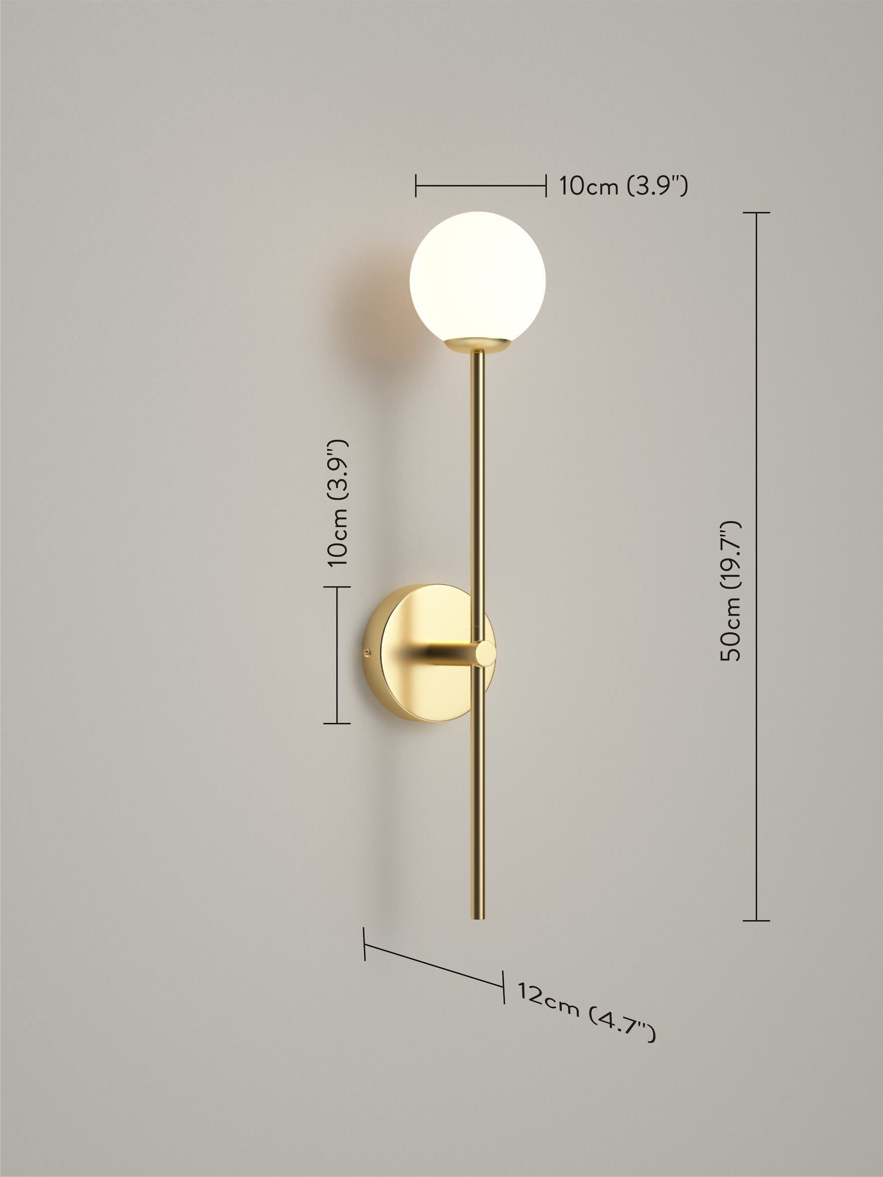 Chelso - brushed brass and opal wall light | Wall Light | Lights & Lamps Inc | Modern Affordable Designer Lighting | USA