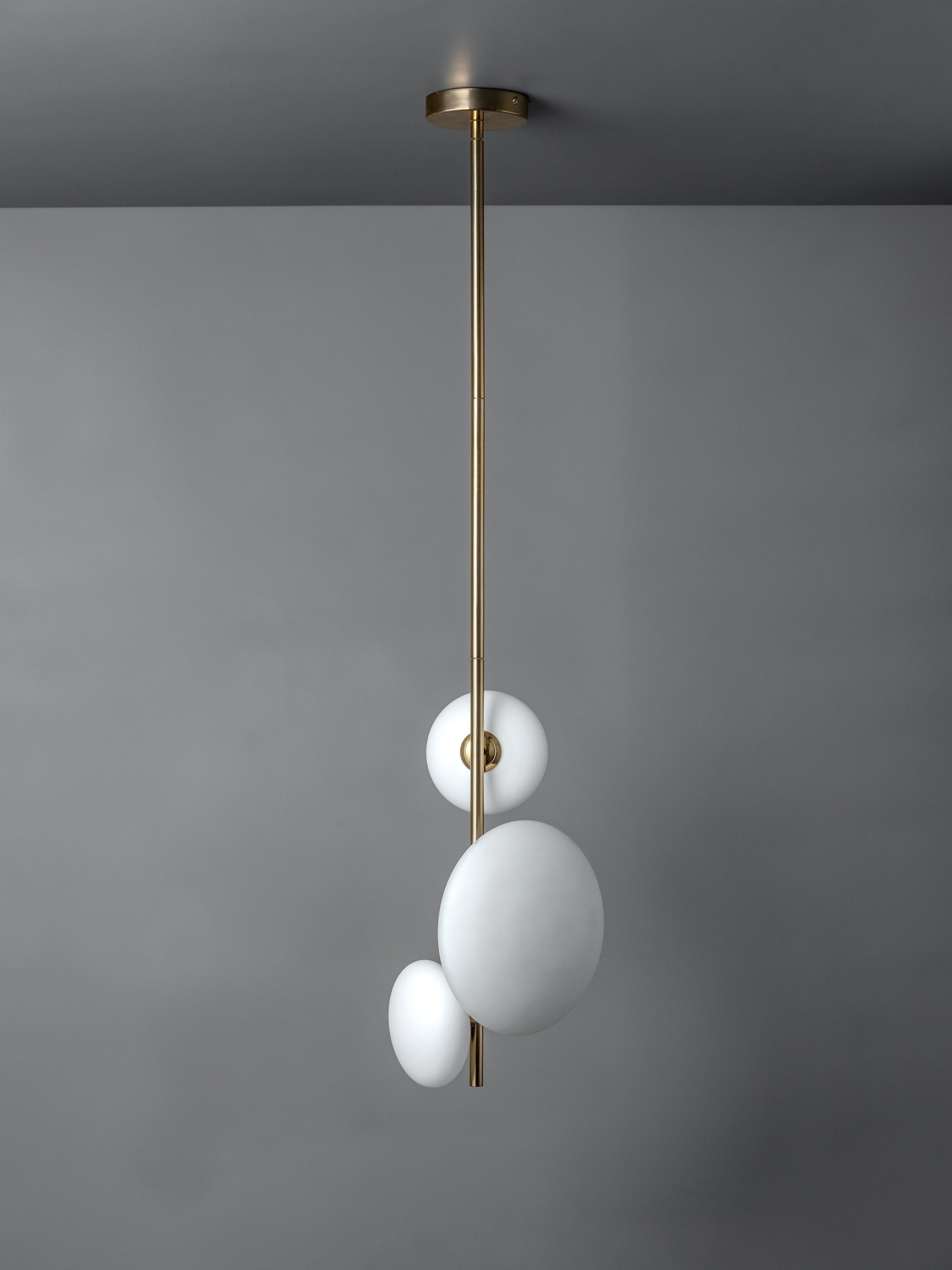 Imperial - 3 light brass and opal pendant | Ceiling Light | Lights & Lamps Inc | Modern Affordable Designer Lighting | USA