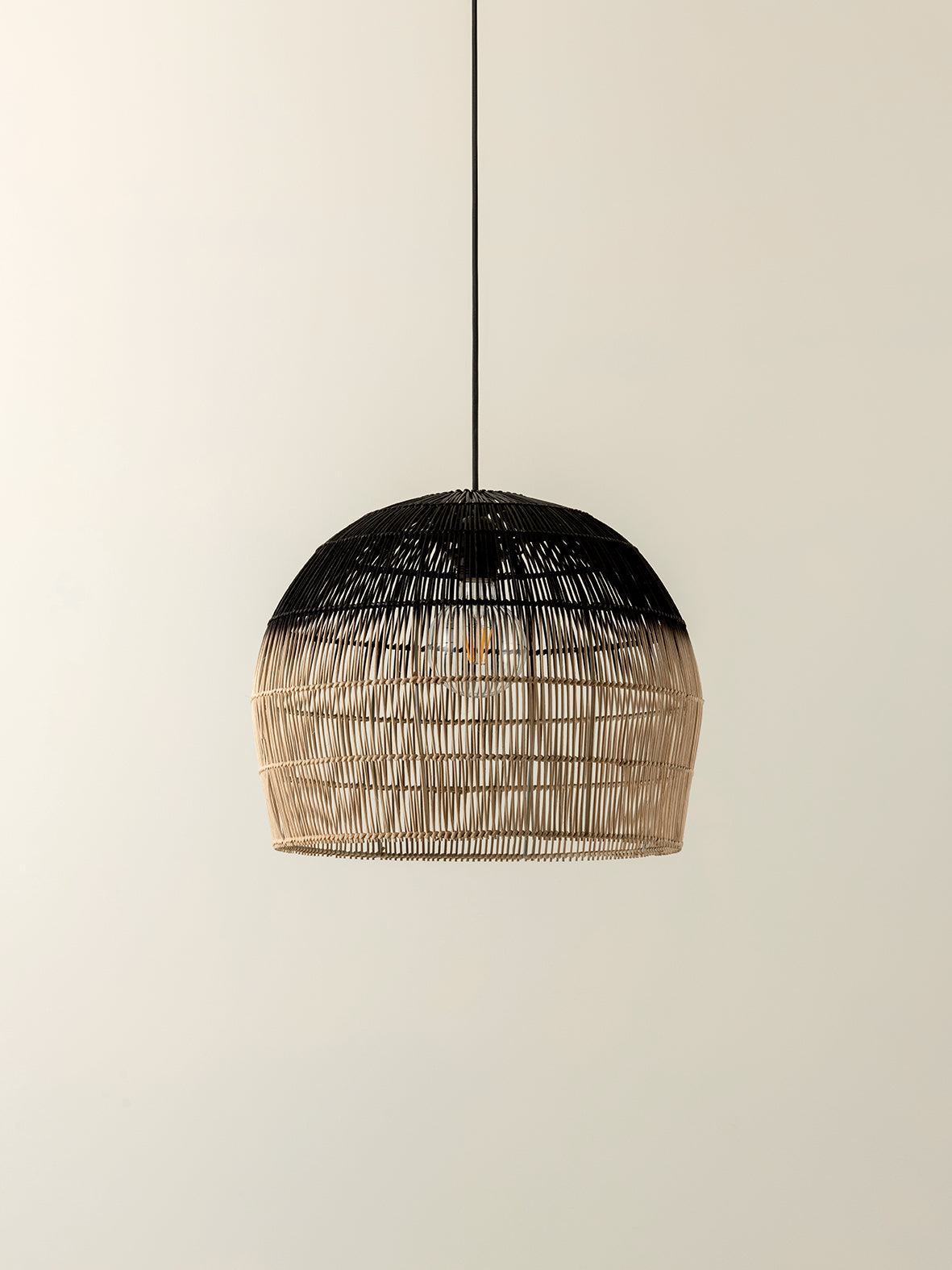 Bilu - black and natural ombre pendant light | Ceiling Light | Lights & Lamps Inc | Modern Affordable Designer Lighting | USA