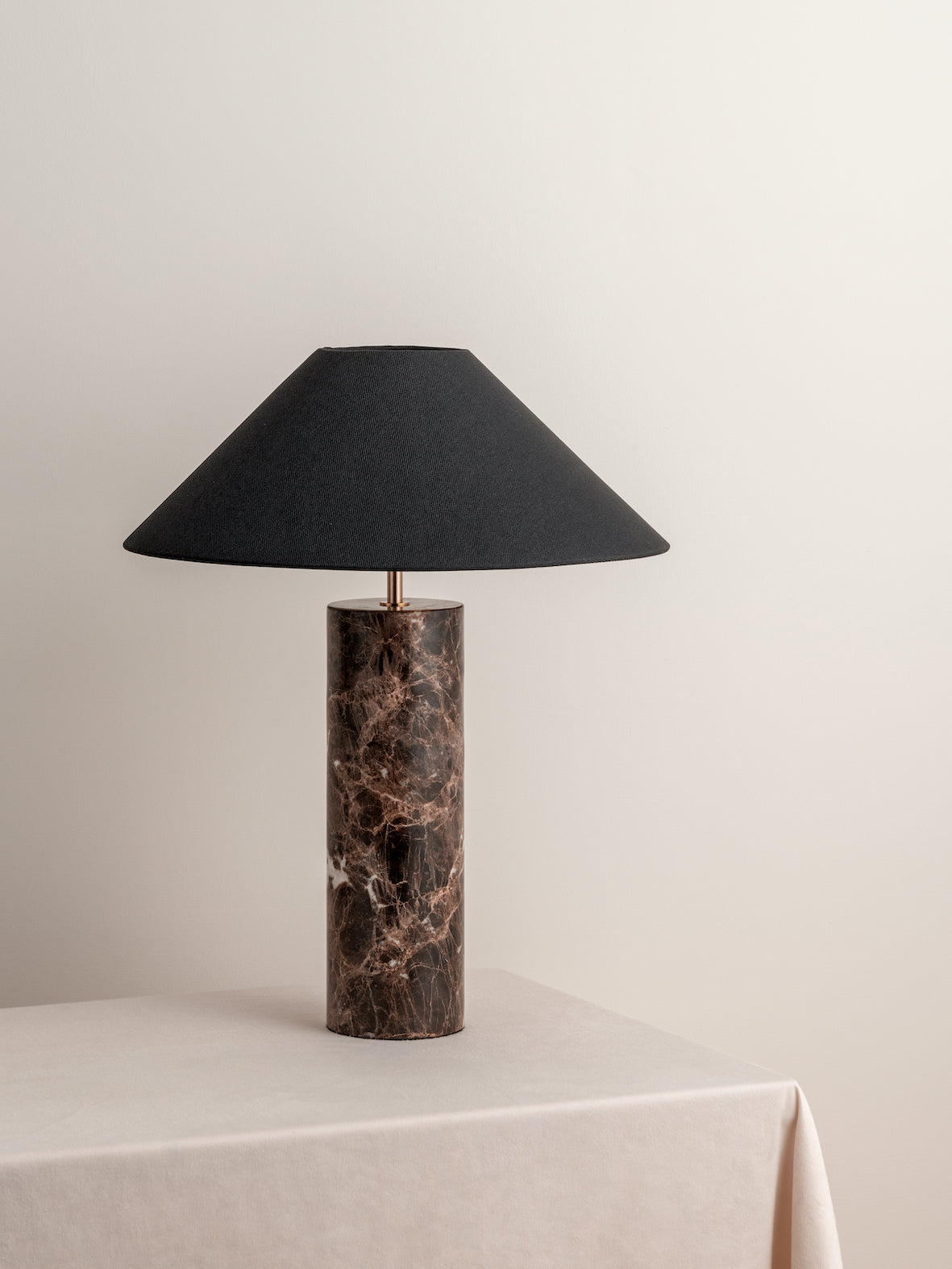 Morola - 1 light large brown marble cylinder table lamp | Table Lamp | Lights & Lamps Inc | Modern Affordable Designer Lighting | USA