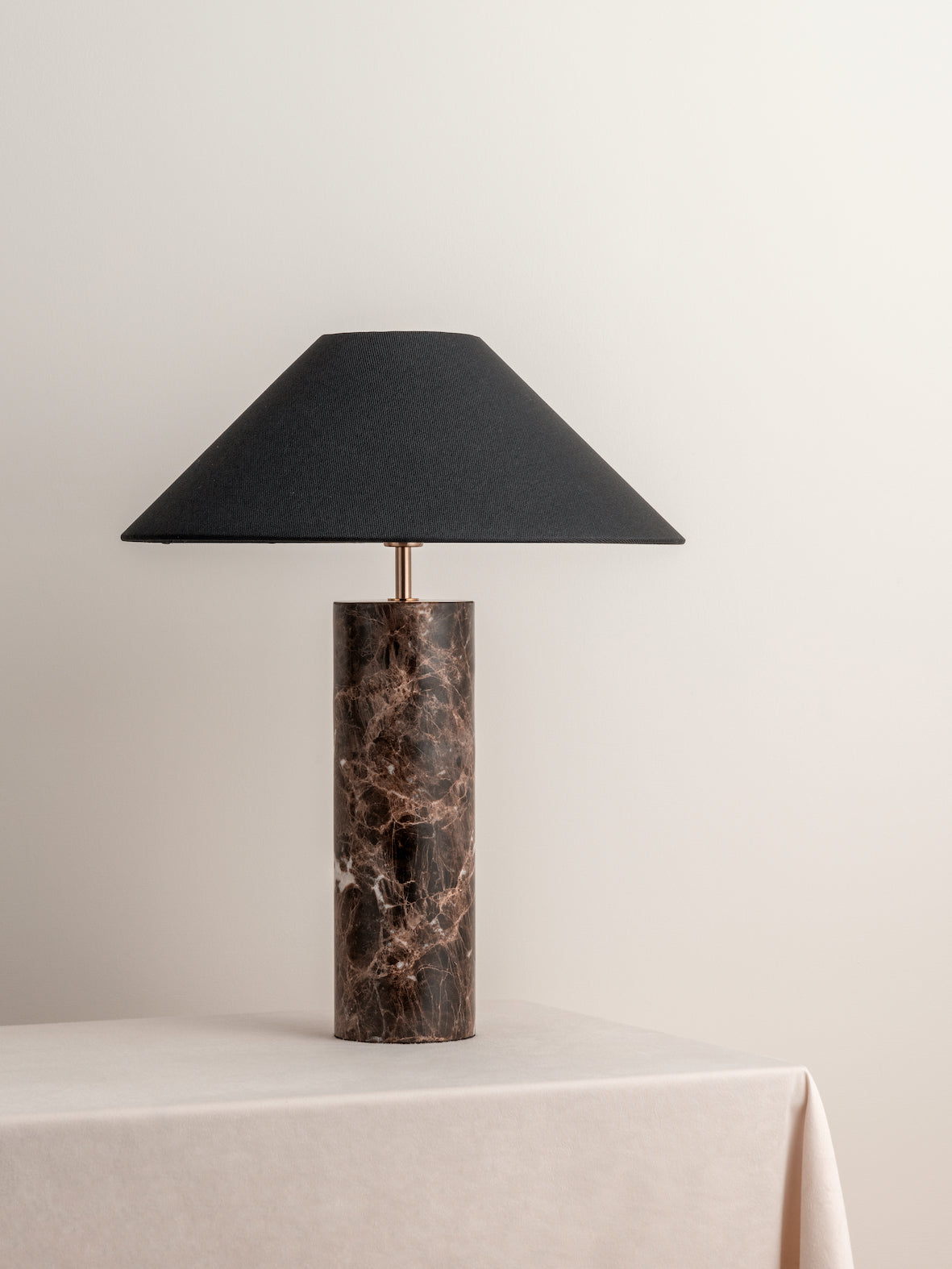Morola - 1 light large brown marble cylinder table lamp | Table Lamp | Lights & Lamps Inc | Modern Affordable Designer Lighting | USA