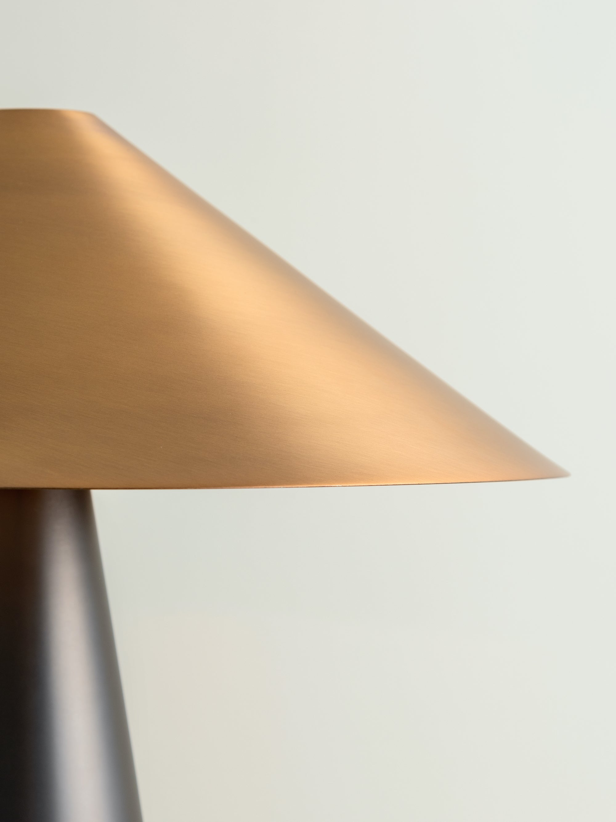 Orta - 1 light antique silver and burnished brass cone table lamp | Table Lamp | Lights & Lamps Inc | Modern Affordable Designer Lighting | USA