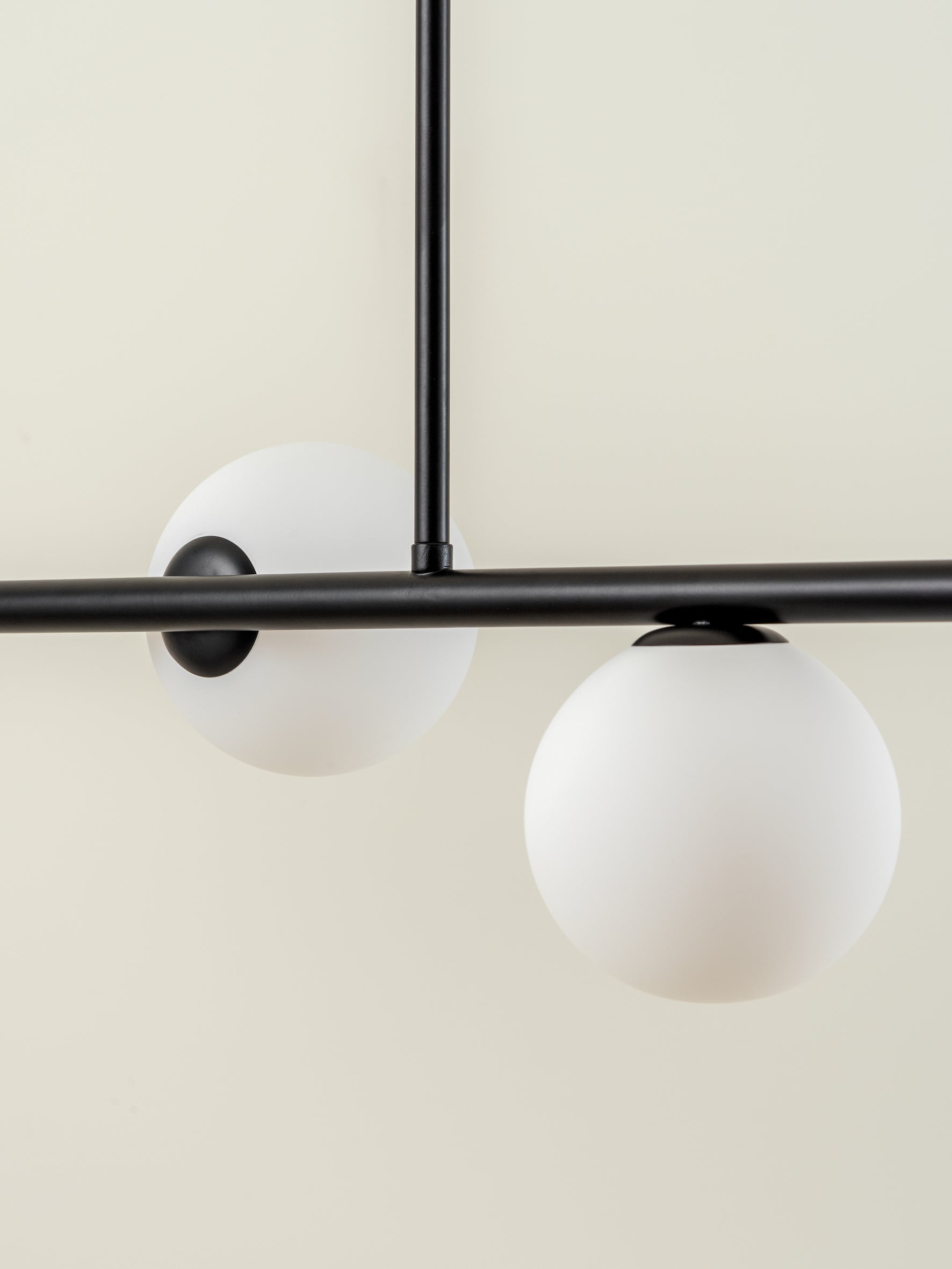 Perch - 4 light matt black and opal pendant bar | Ceiling Light | Lights & Lamps Inc | Modern Affordable Designer Lighting | USA