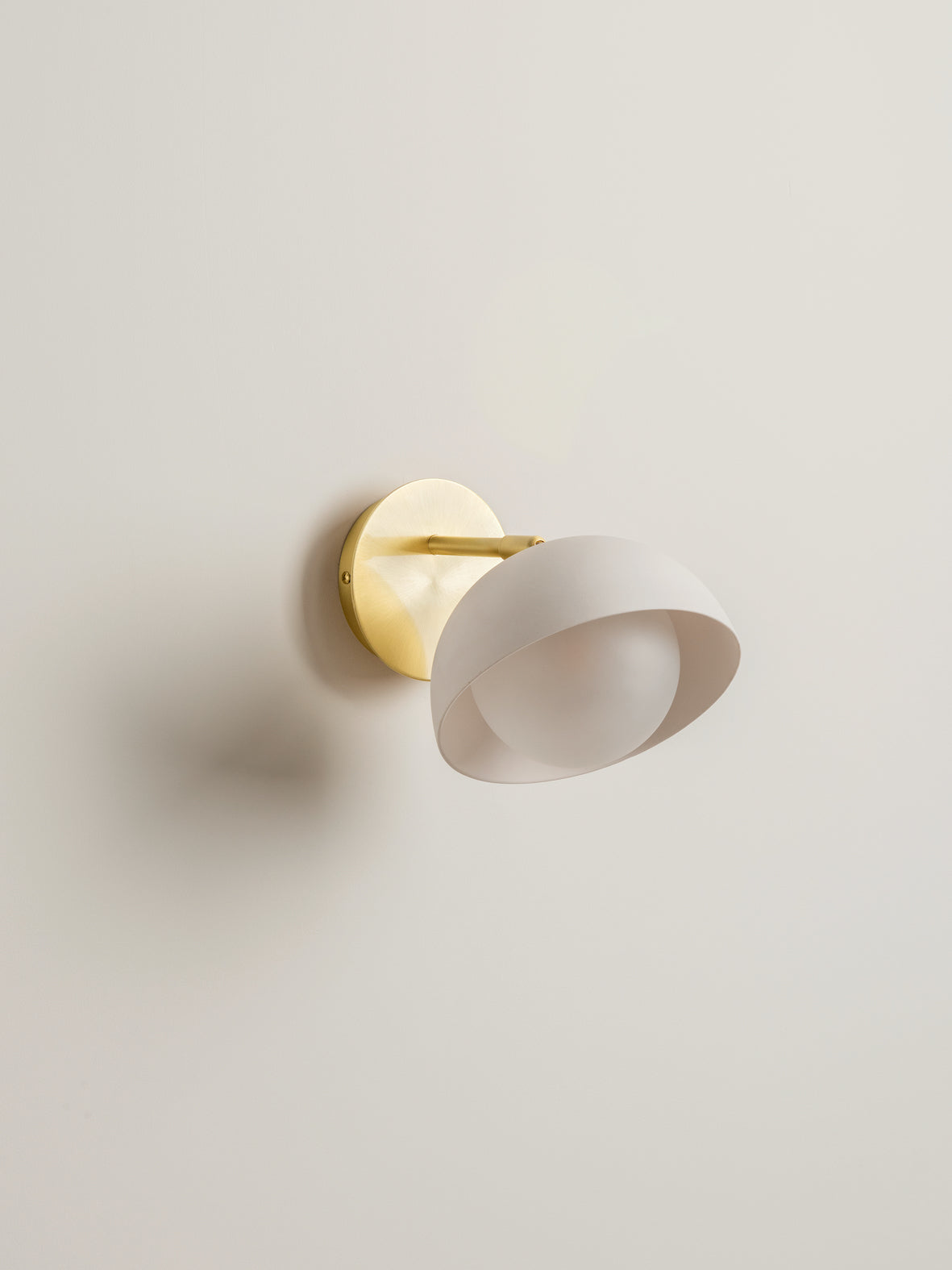 Porsa - 1 light brushed brass and warm white porcelain wall light | Wall Light | Lights & Lamps Inc | Modern Affordable Designer Lighting | USA