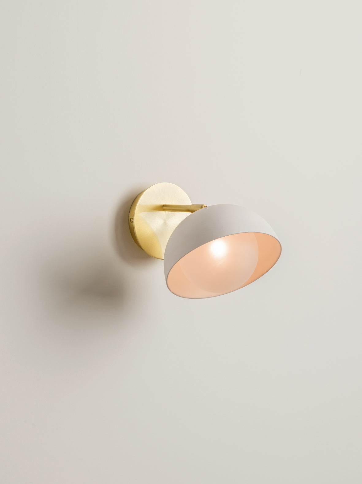 Porsa - 1 light brushed brass and warm white porcelain wall light | Wall Light | Lights & Lamps Inc | Modern Affordable Designer Lighting | USA