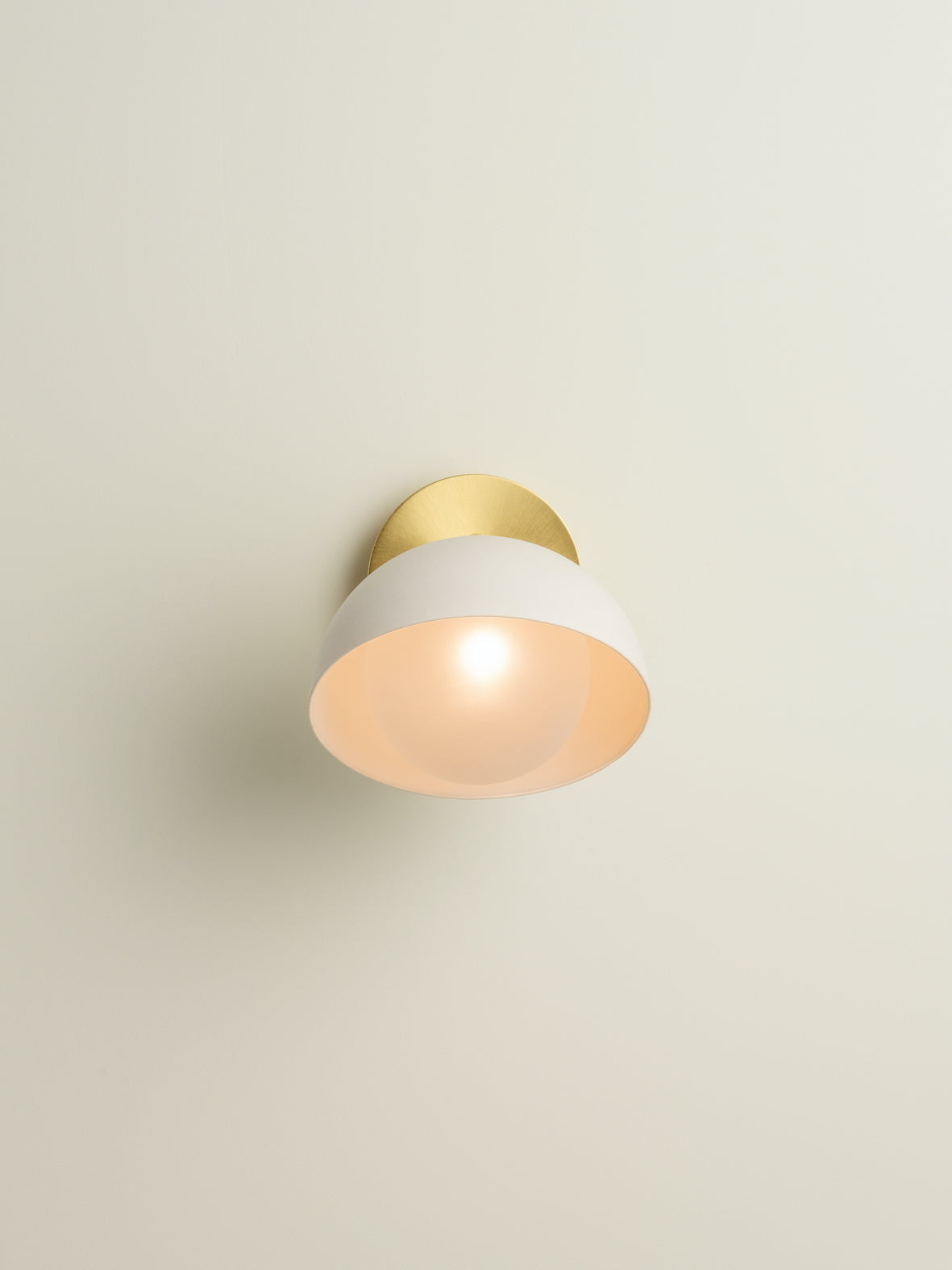 Porsa - 1 light brushed brass and warm white porcelain wall light | Wall Light | Lights & Lamps Inc | Modern Affordable Designer Lighting | USA