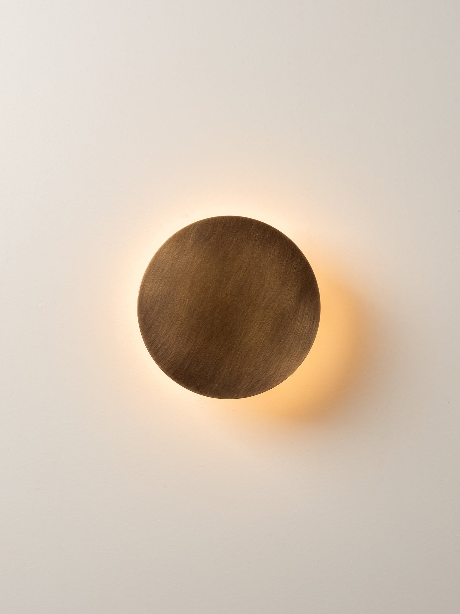 Santi - LED adjustable aged brass disc wall light | Wall Light | Lights & Lamps Inc | Modern Affordable Designer Lighting | USA