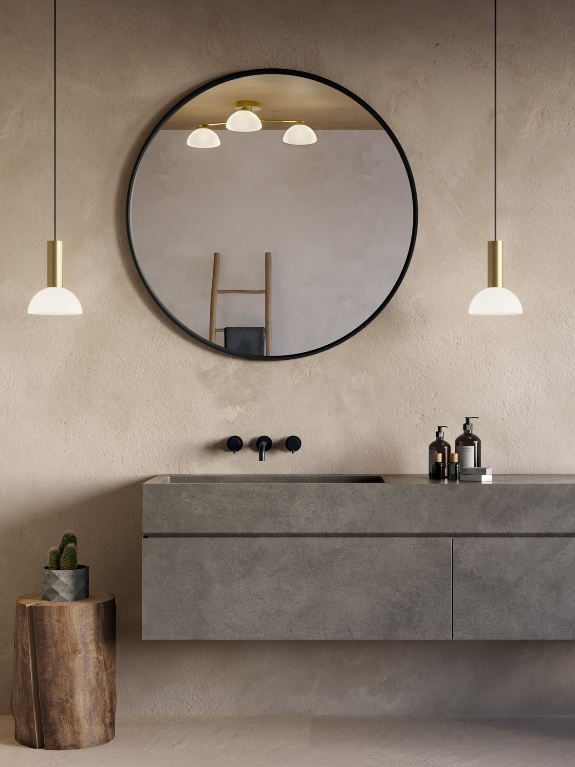 Silio - 1 light brushed brass and opal pendant | Ceiling Light | Lights & Lamps Inc | Modern Affordable Designer Lighting | USA