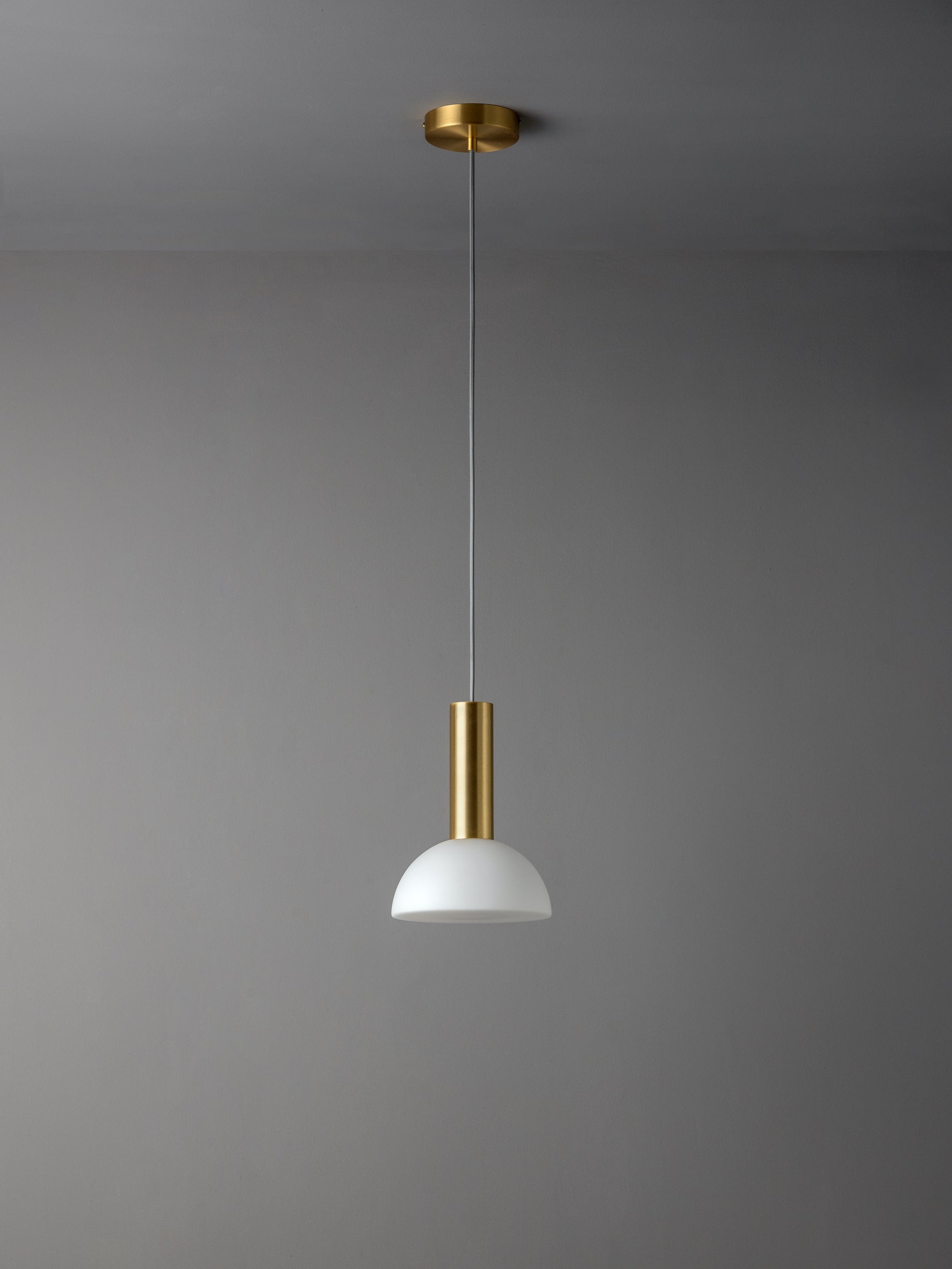 Silio - 1 light brushed brass and opal pendant | Ceiling Light | Lights & Lamps Inc | Modern Affordable Designer Lighting | USA