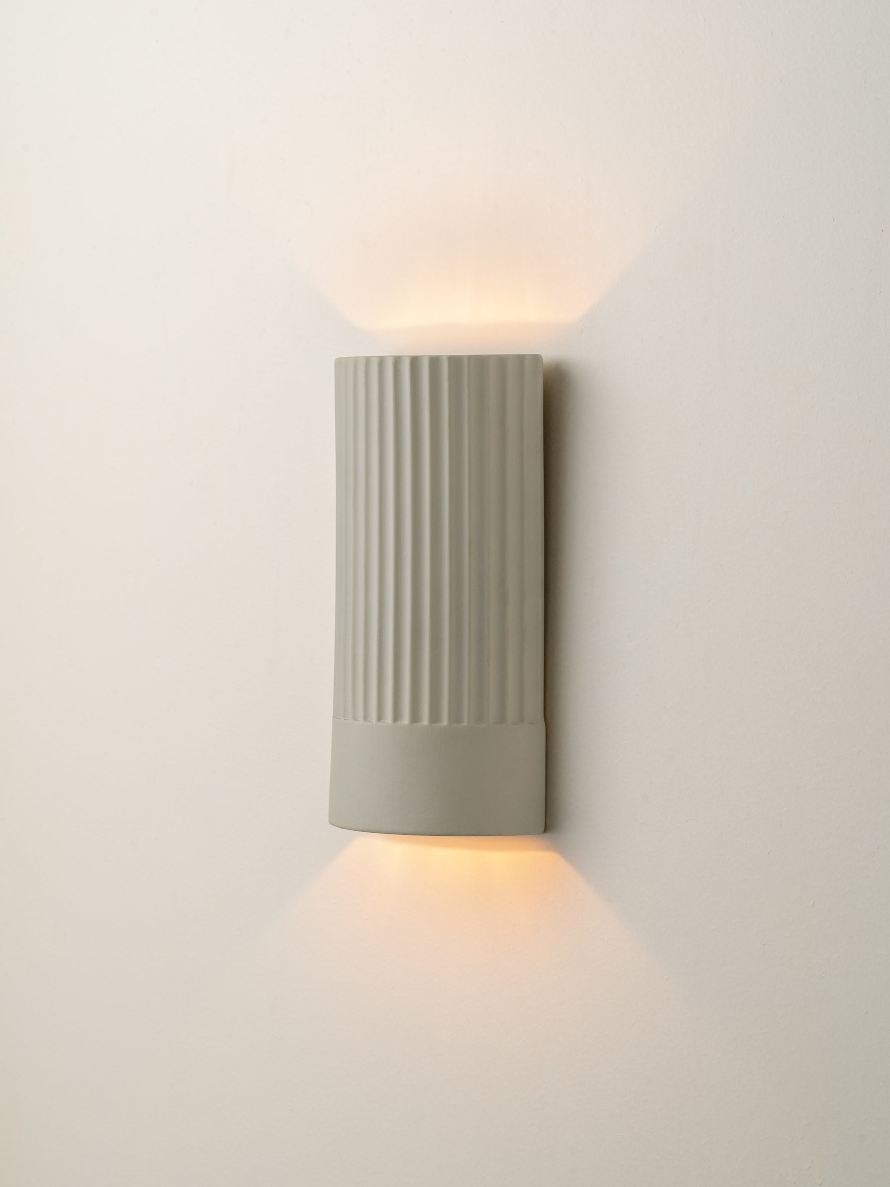 Enza - warm white  ribbed concrete wall light | Wall Light | Lights & Lamps Inc | Modern Affordable Designer Lighting | USA