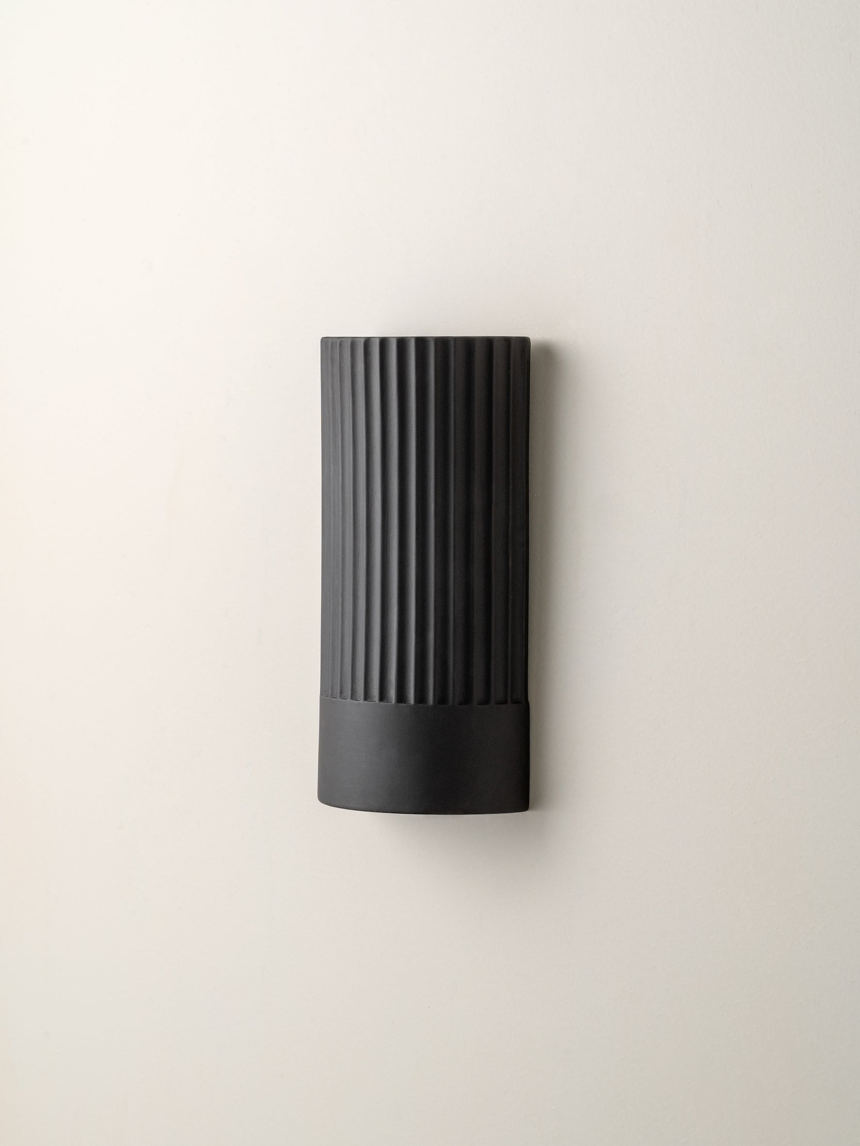 Nitara - chocolate ribbed concrete wall light | Wall Light | Lights & Lamps Inc | Modern Affordable Designer Lighting | USA