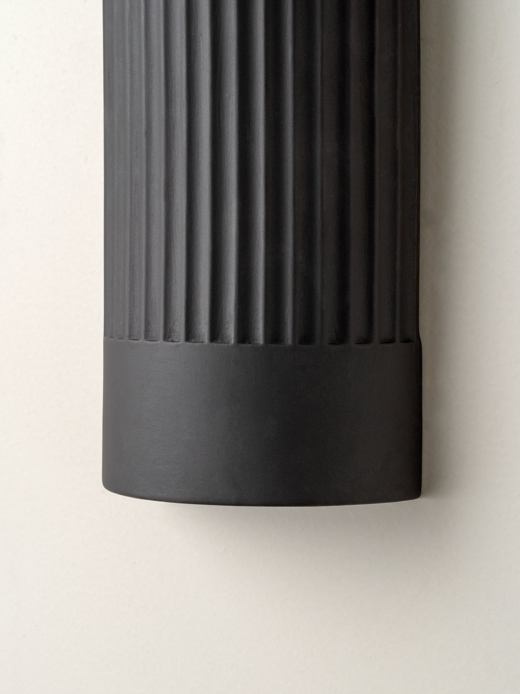 Nitara - chocolate ribbed concrete wall light | Wall Light | Lights & Lamps Inc | Modern Affordable Designer Lighting | USA
