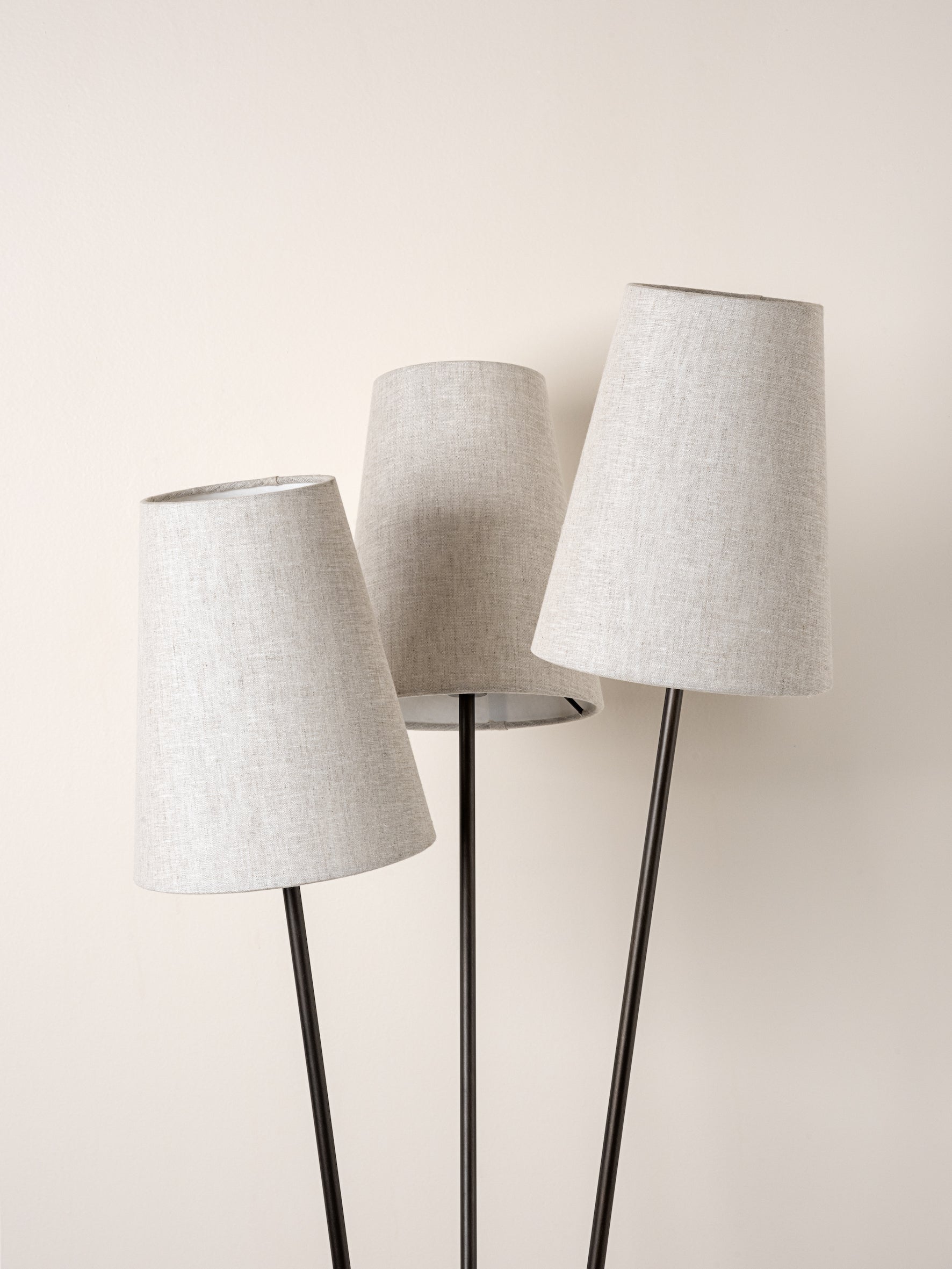 Renwick - 3 light linen and bronze floor lamp | Floor Lamp | Lights & Lamps Inc | Modern Affordable Designer Lighting | USA