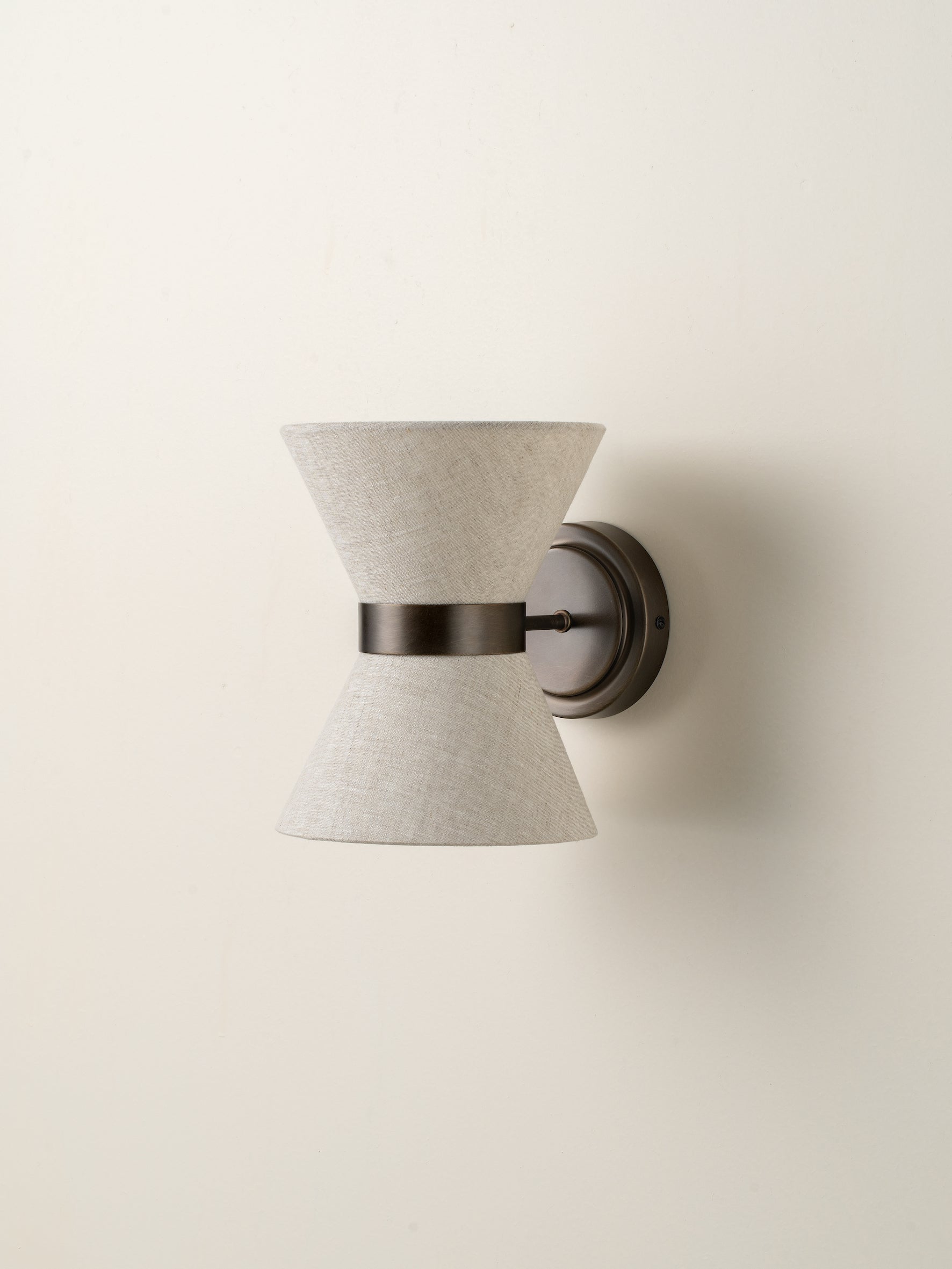 Renwick - linen and bronze wall light | Wall Light | Lights & Lamps Inc | Modern Affordable Designer Lighting | USA