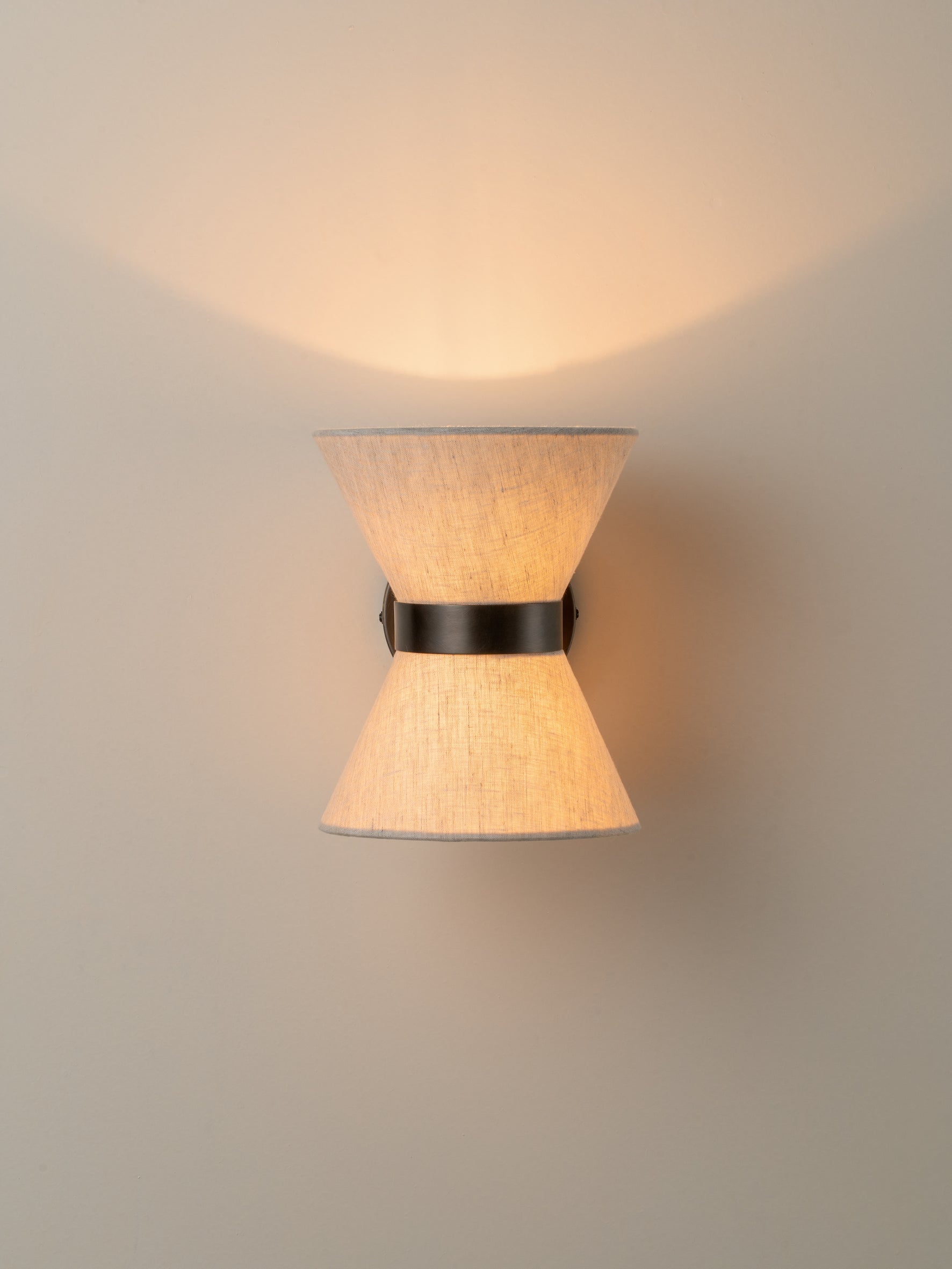 Renwick - linen and bronze wall light | Wall Light | Lights & Lamps Inc | Modern Affordable Designer Lighting | USA